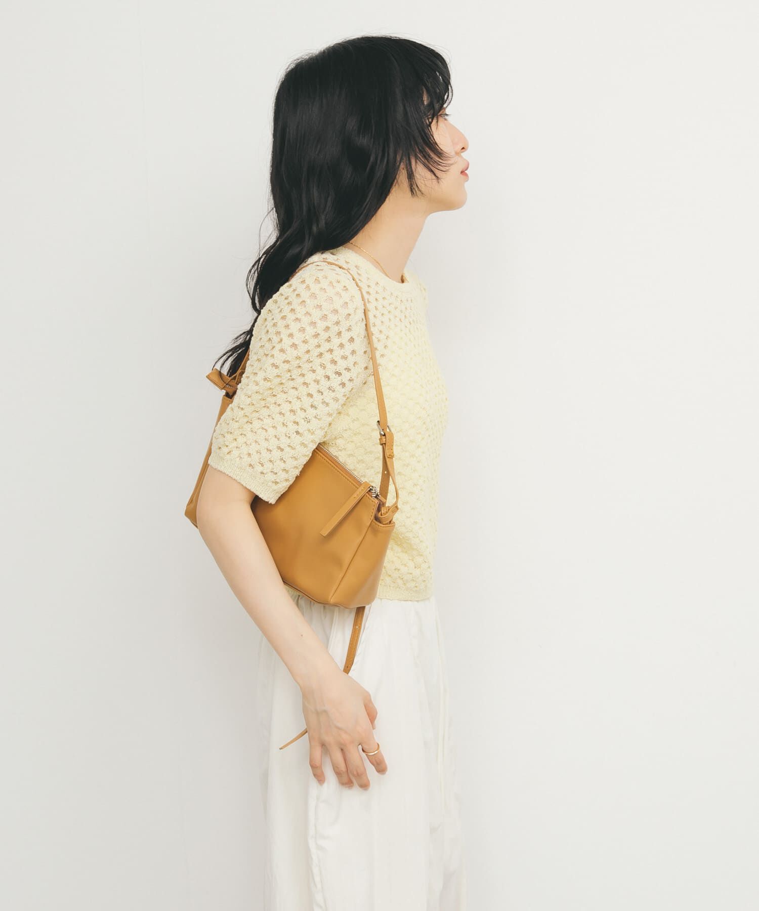  「ループヤーンメッシュプルオーバー」|ニット・セーター|