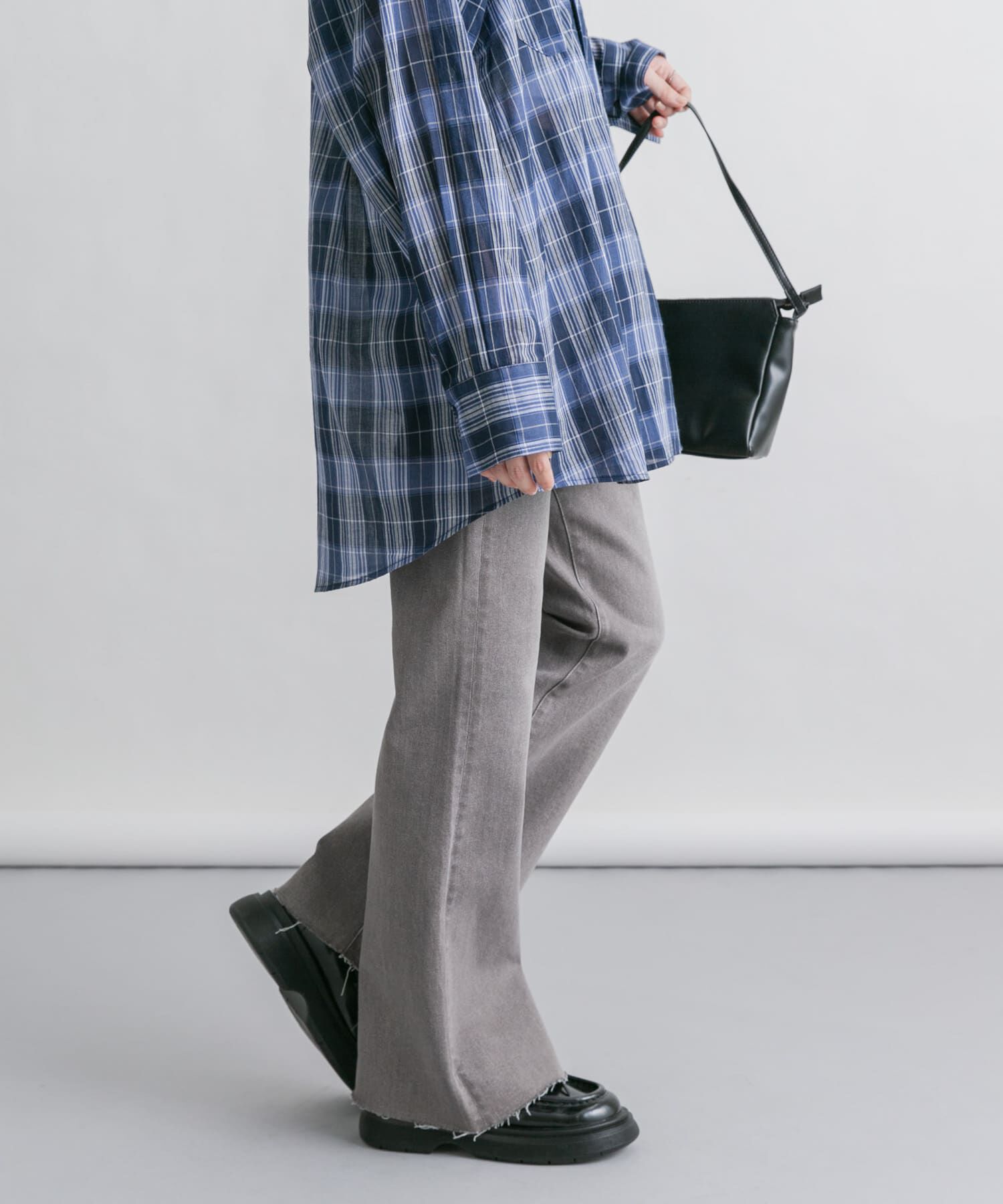  「『34サイズ/低身長向けも展開』ストレッチフレアデニム」|デニム|