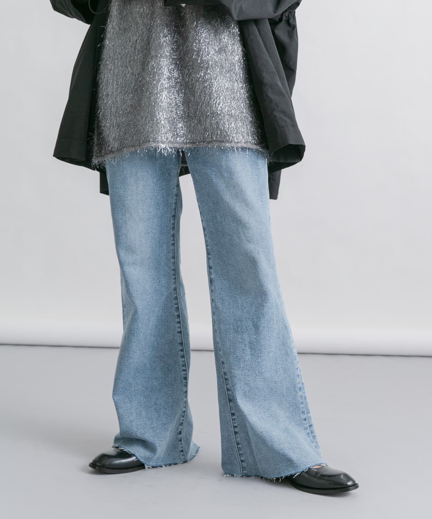  「『34サイズ/低身長向けも展開』ストレッチフレアデニム」|デニム|