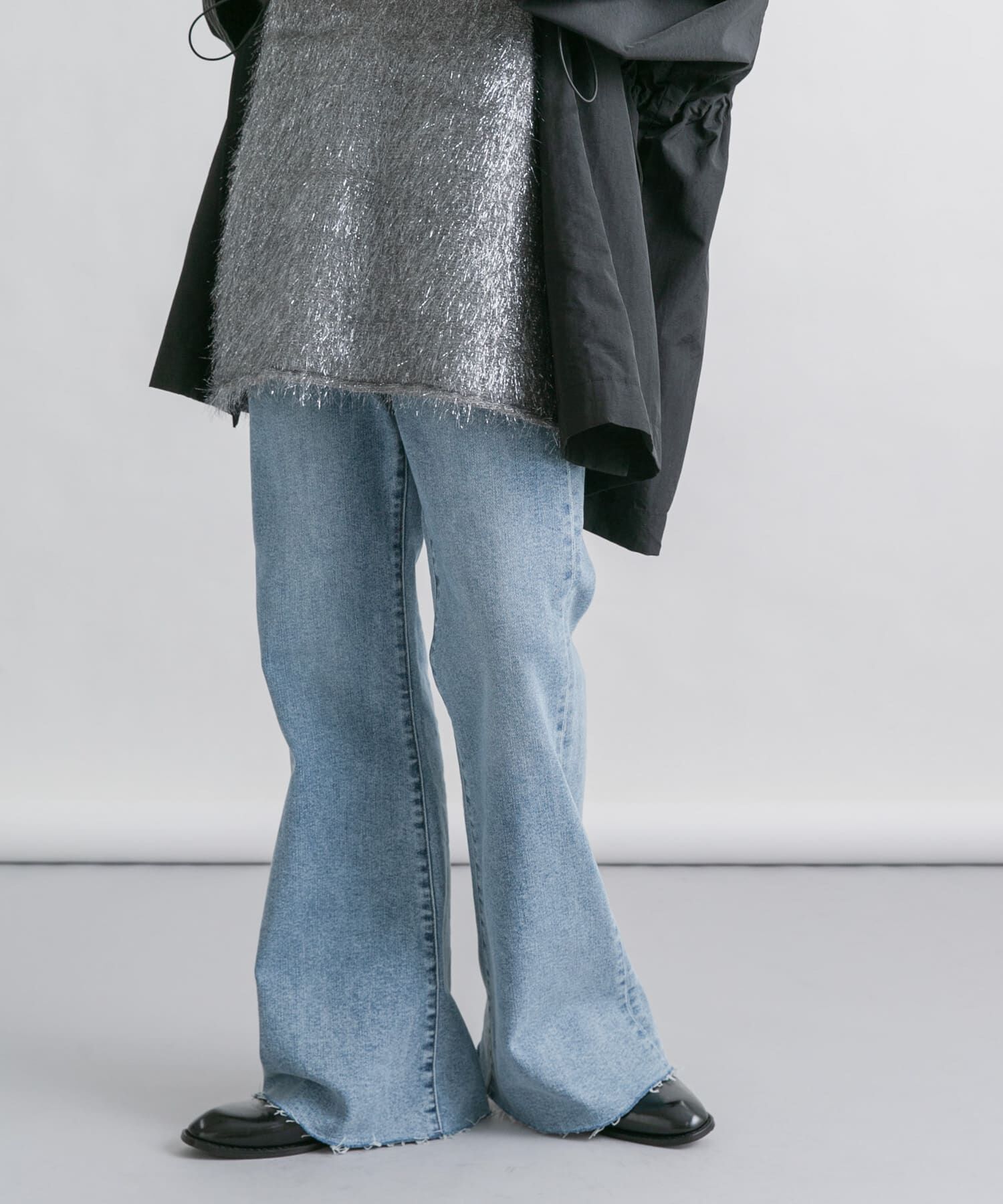  「『34サイズ/低身長向けも展開』ストレッチフレアデニム」|デニム|