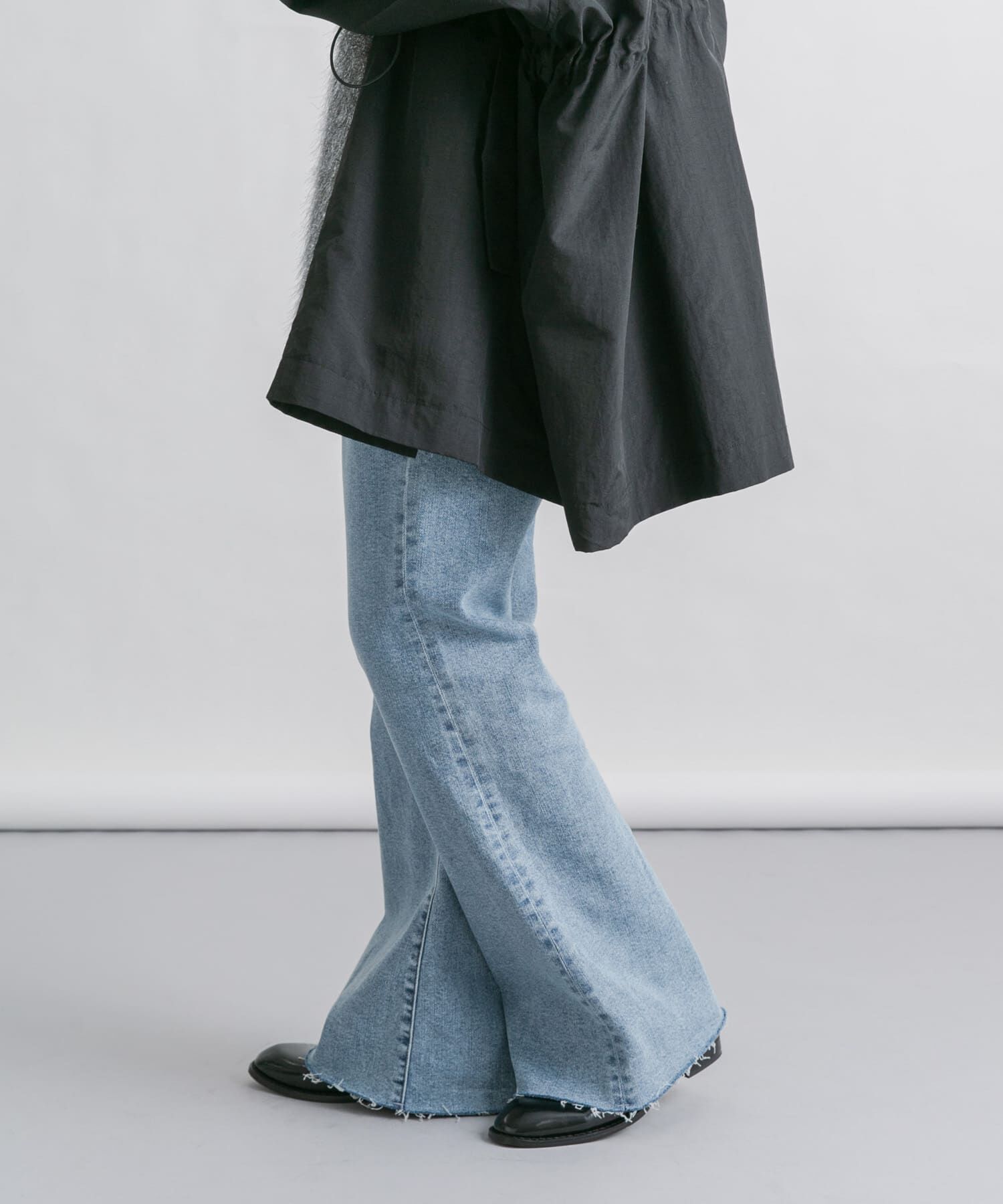  「『34サイズ/低身長向けも展開』ストレッチフレアデニム」|デニム|