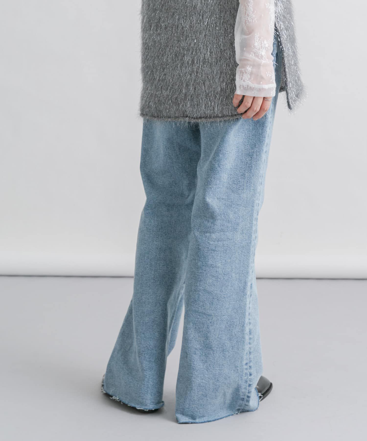  「『34サイズ/低身長向けも展開』ストレッチフレアデニム」|デニム|