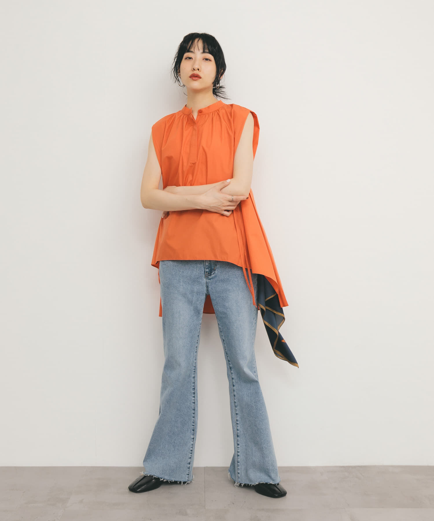  「『34サイズ/低身長向けも展開』ストレッチフレアデニム」|デニム|