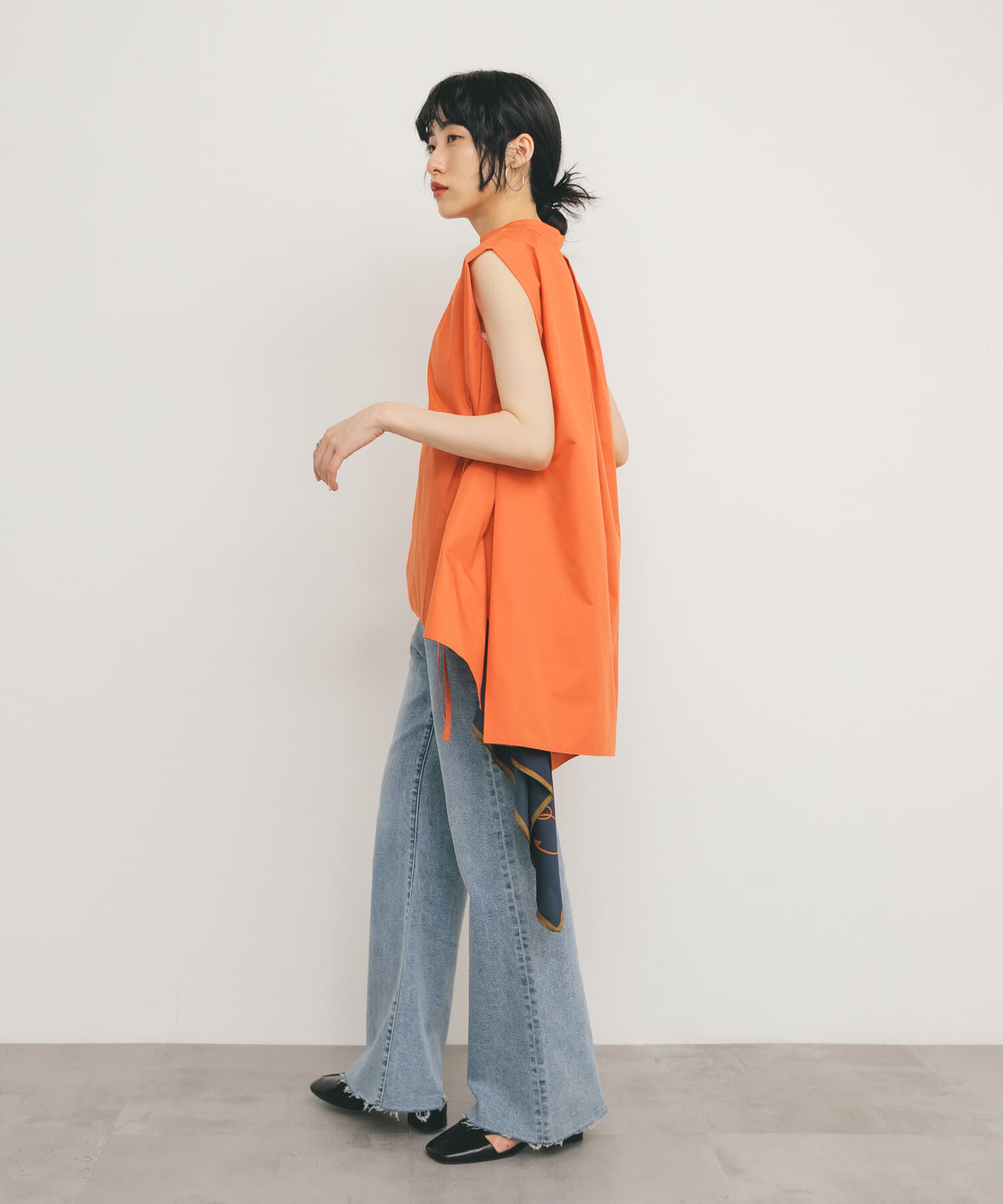  「『34サイズ/低身長向けも展開』ストレッチフレアデニム」|デニム|