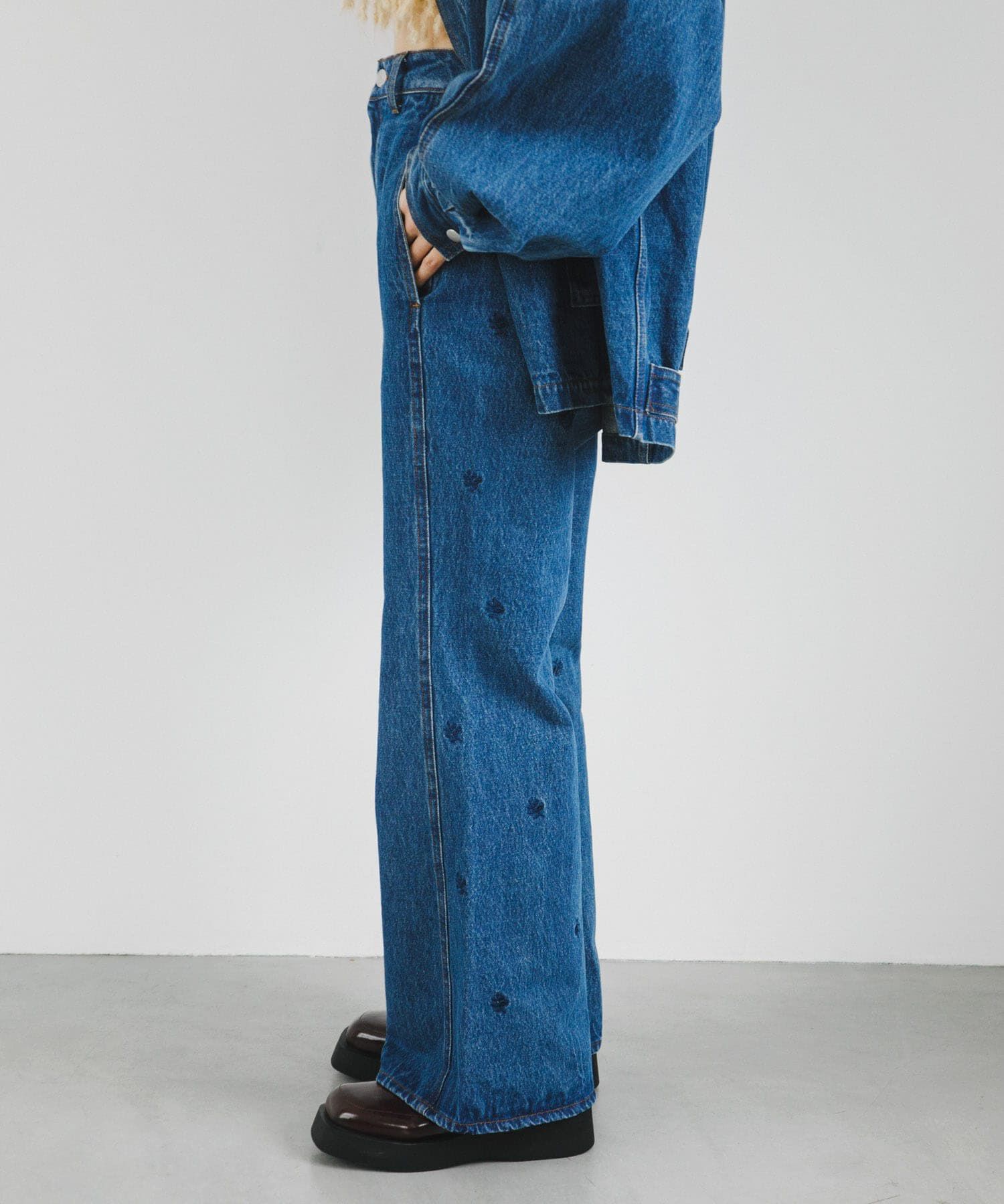  「シームポケットフレアデニム」|デニム|