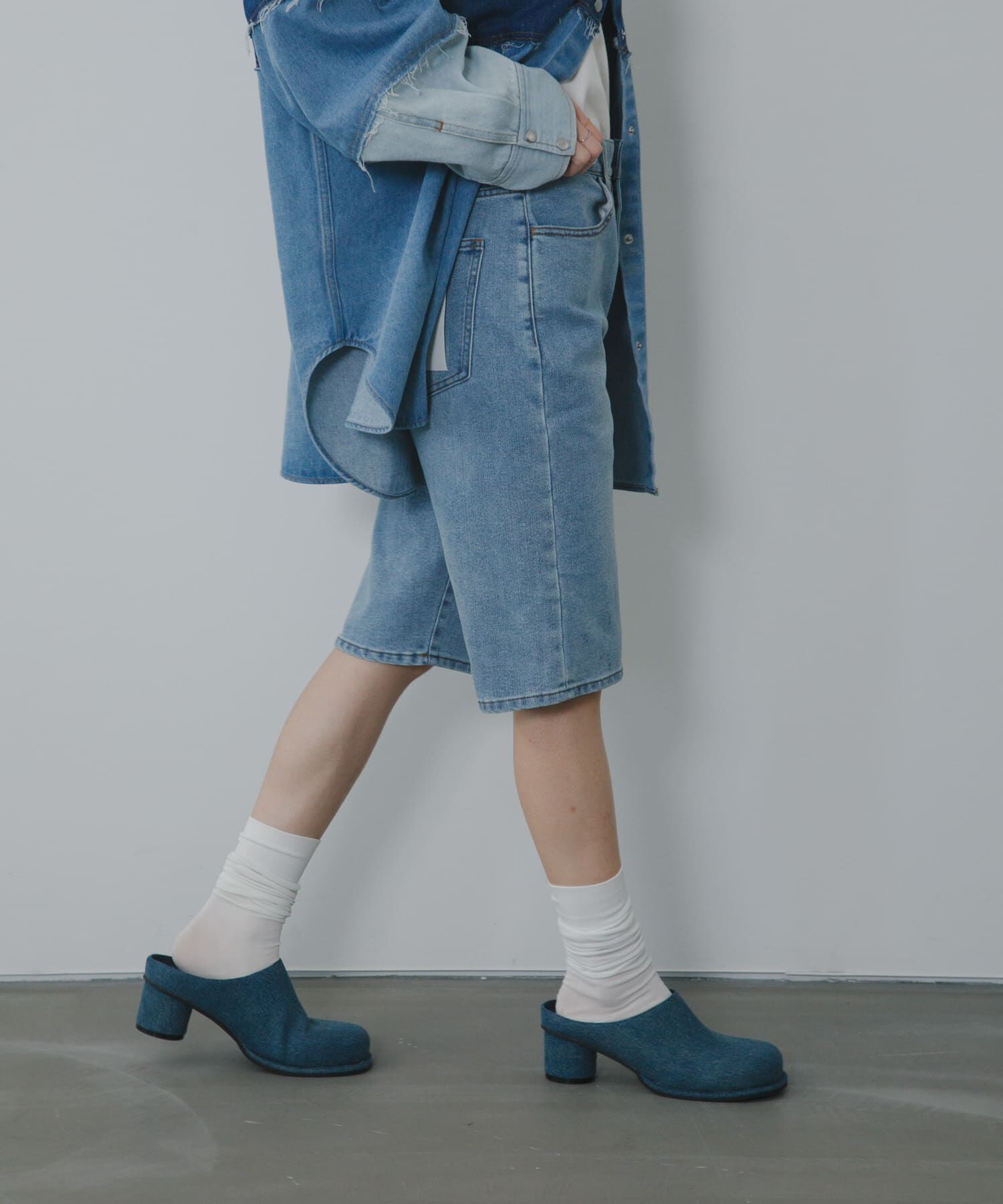  「『2サイズ展開』スリムハーフデニム」|その他|