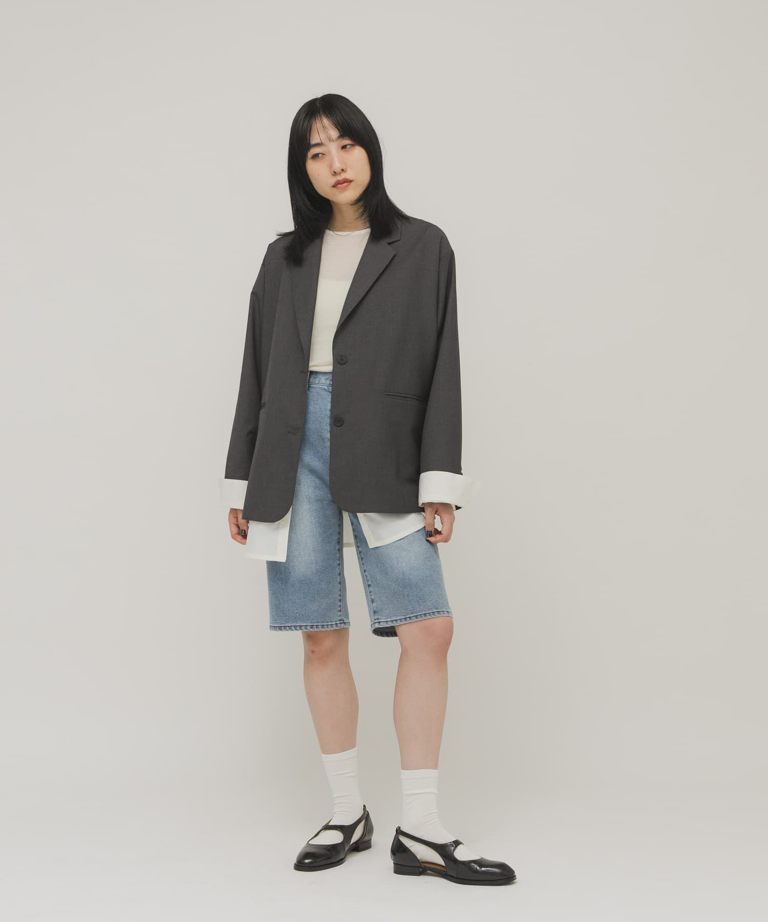  「『2サイズ展開』スリムハーフデニム」|その他|