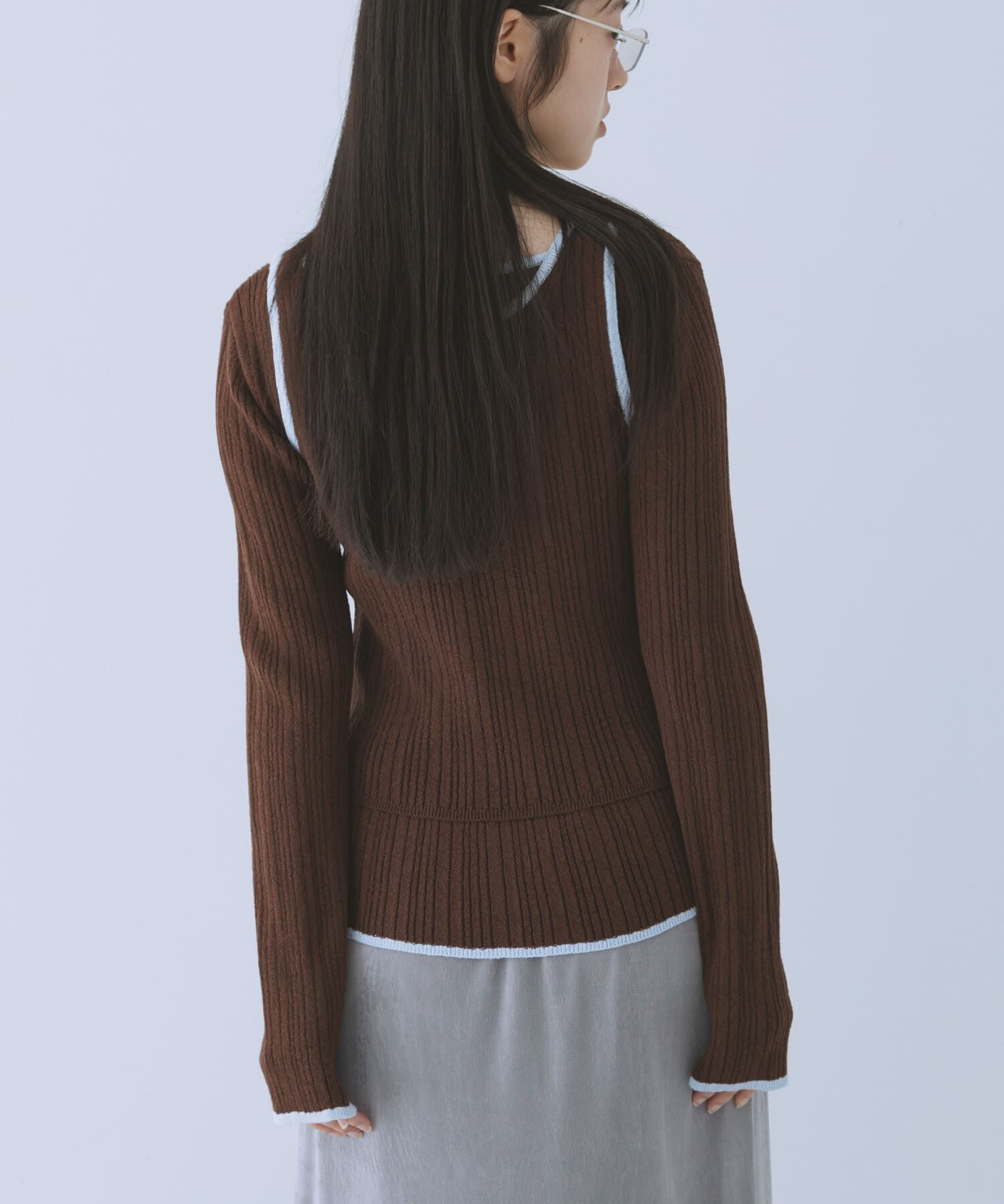  「2WAYタンクトップSETカーディガン」|ニット・セーター|