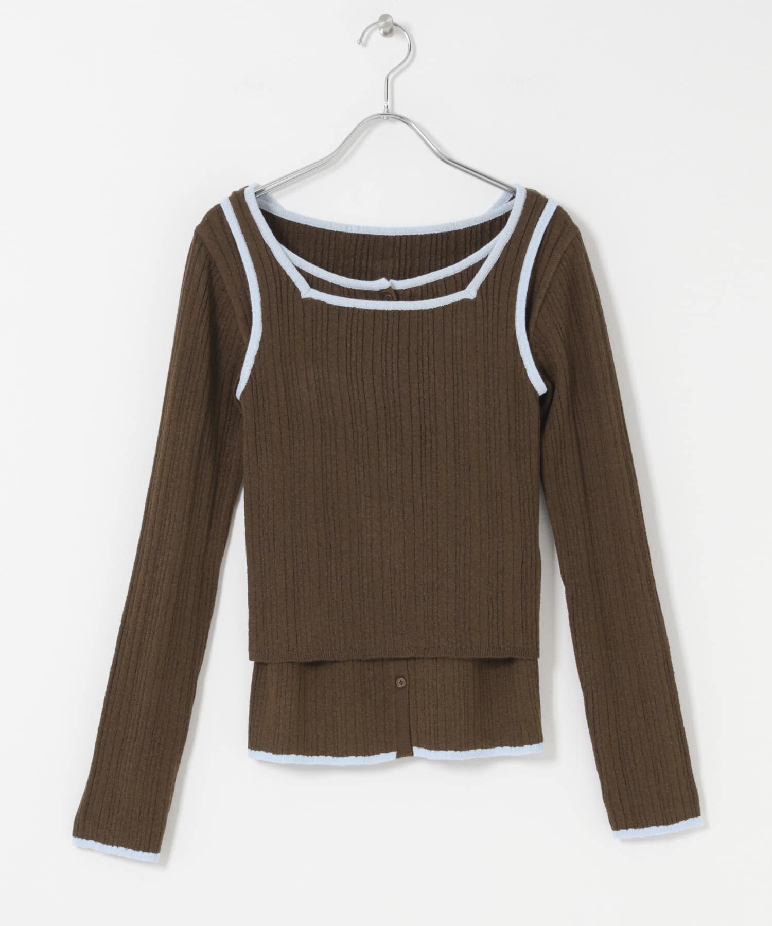  「2WAYタンクトップSETカーディガン」|ニット・セーター|