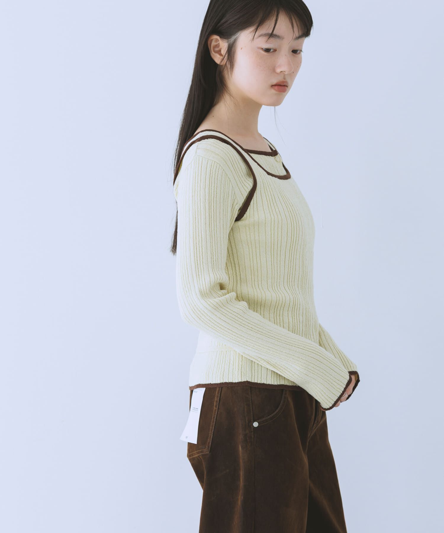  「2WAYタンクトップSETカーディガン」|ニット・セーター|