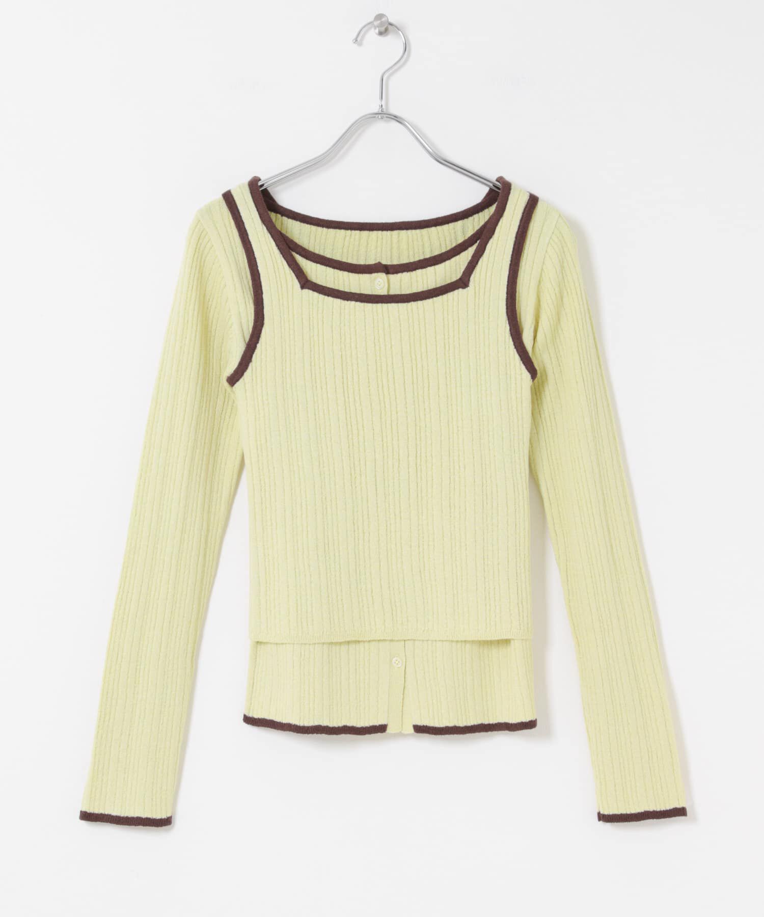  「2WAYタンクトップSETカーディガン」|ニット・セーター|