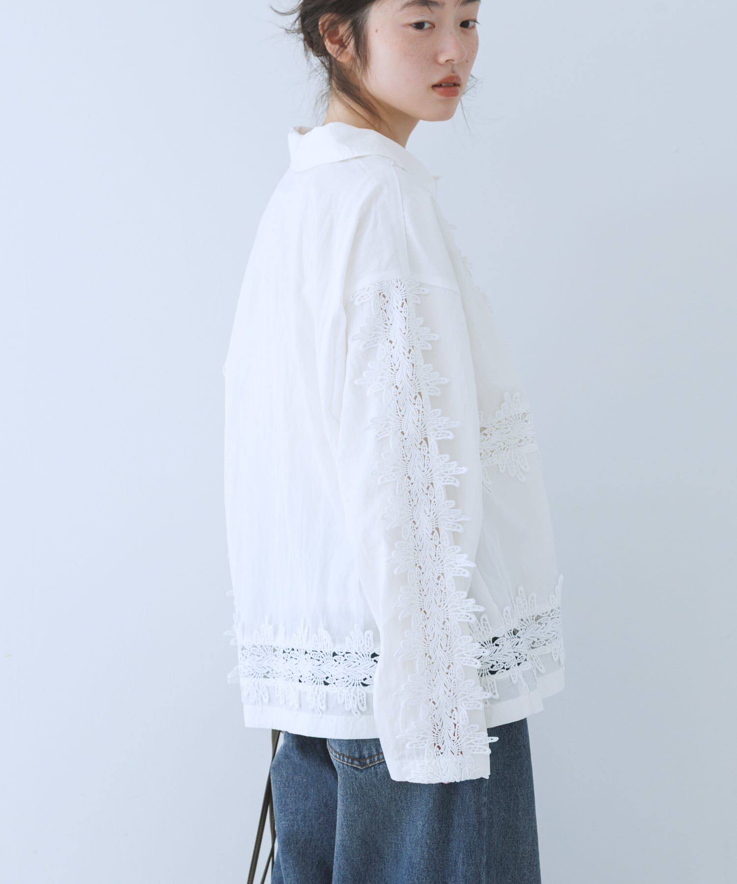  「ヴィンテージライクレースシャツ」|シャツ・ブラウス|