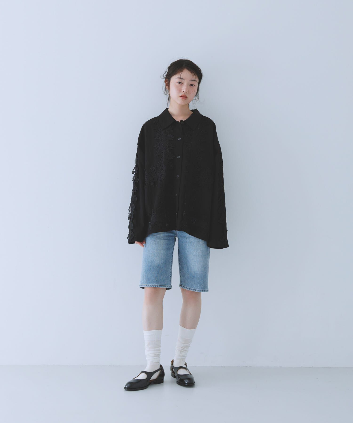  「ヴィンテージライクレースシャツ」|シャツ・ブラウス|