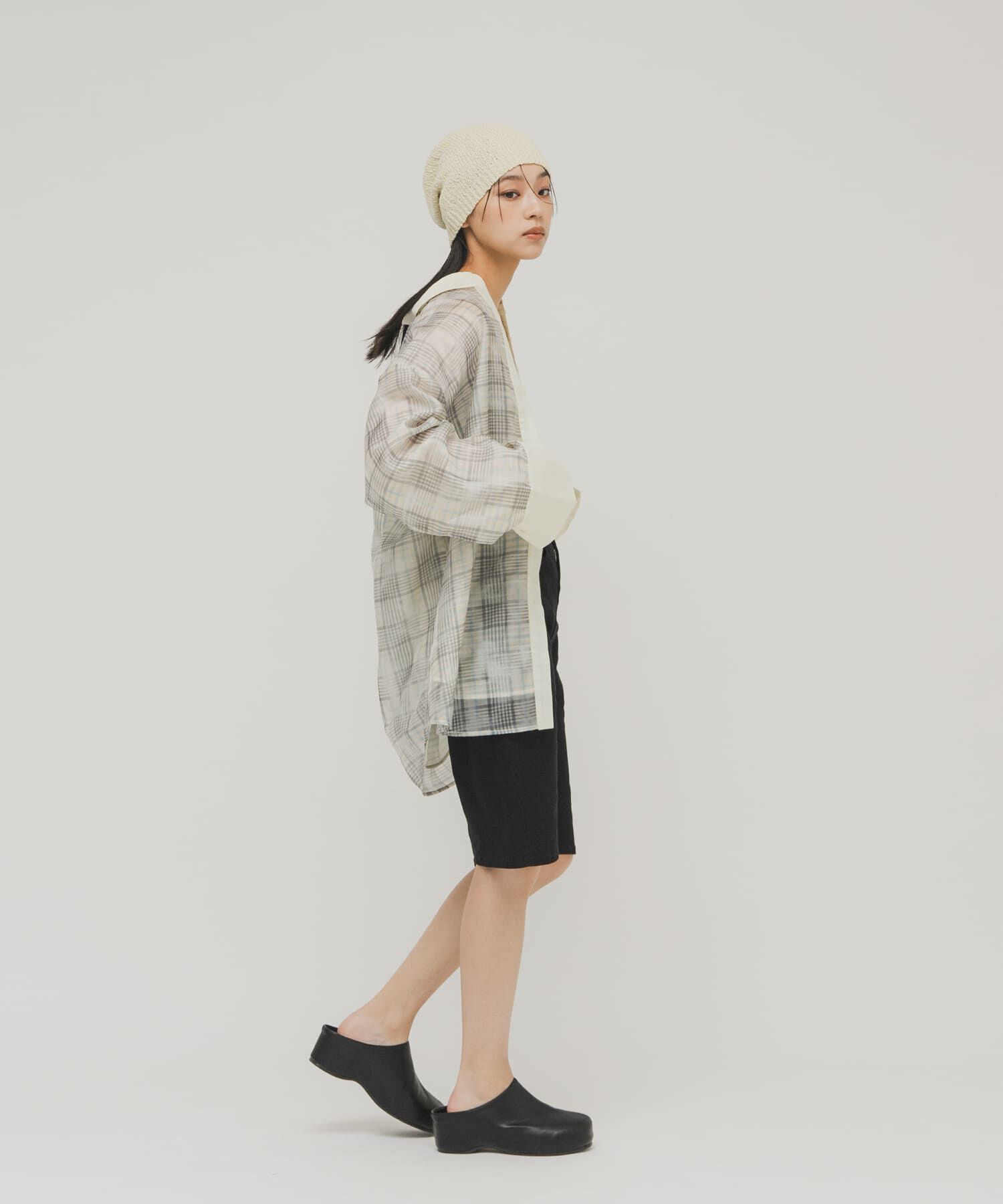  「シアーチェックレイヤードシャツ」|シャツ・ブラウス|