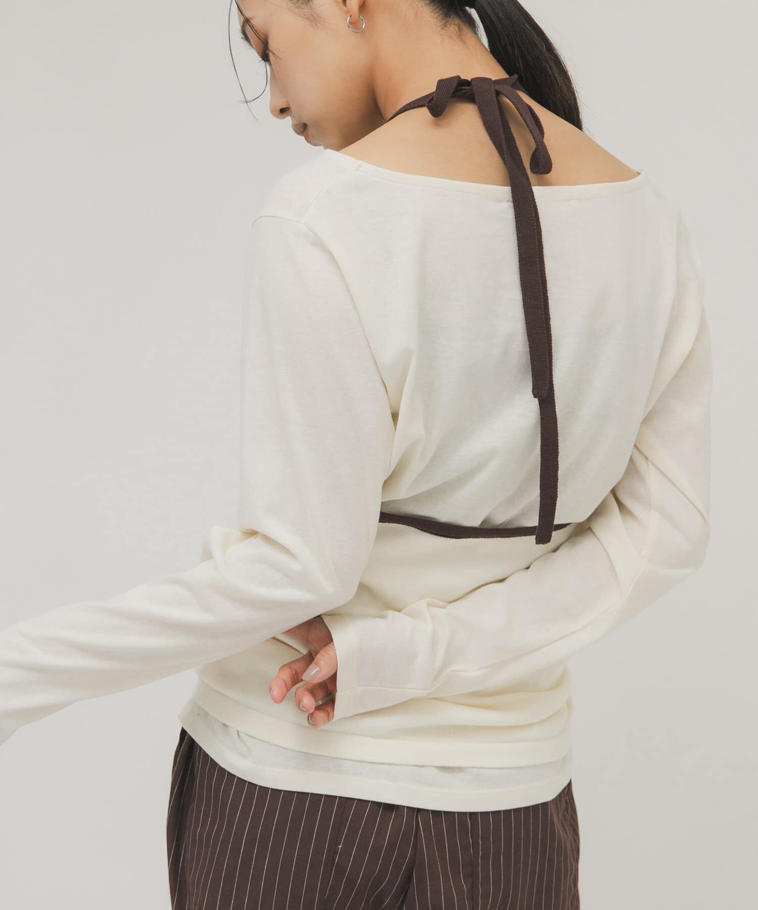  「バイカラービスチェSETトップス」|Tシャツ・カットソー|