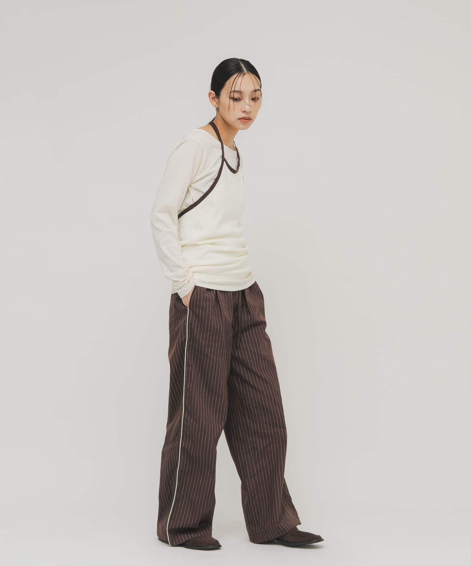  「バイカラービスチェSETトップス」|Tシャツ・カットソー|