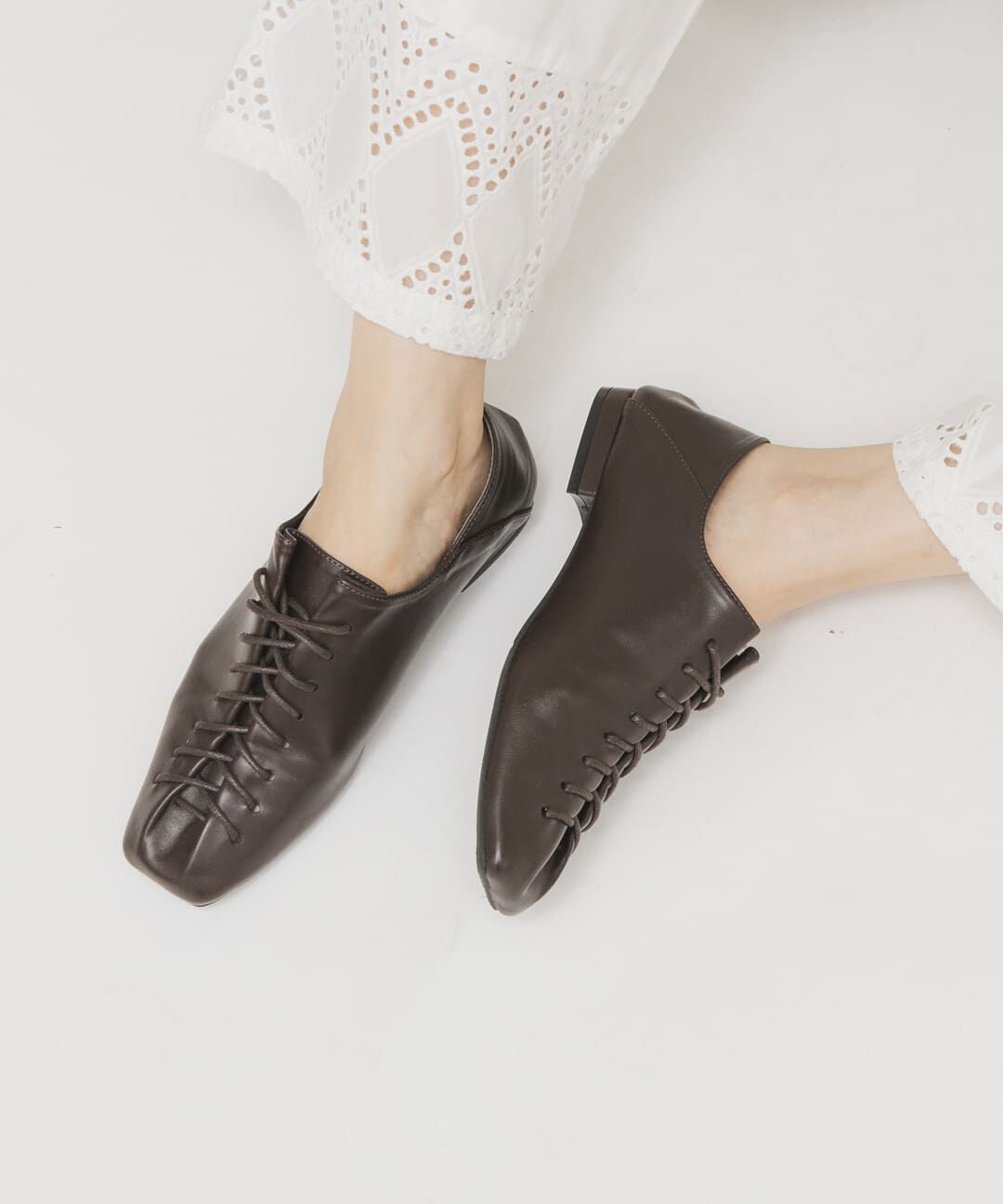  「レースアップシューズ」|その他|ブラウン