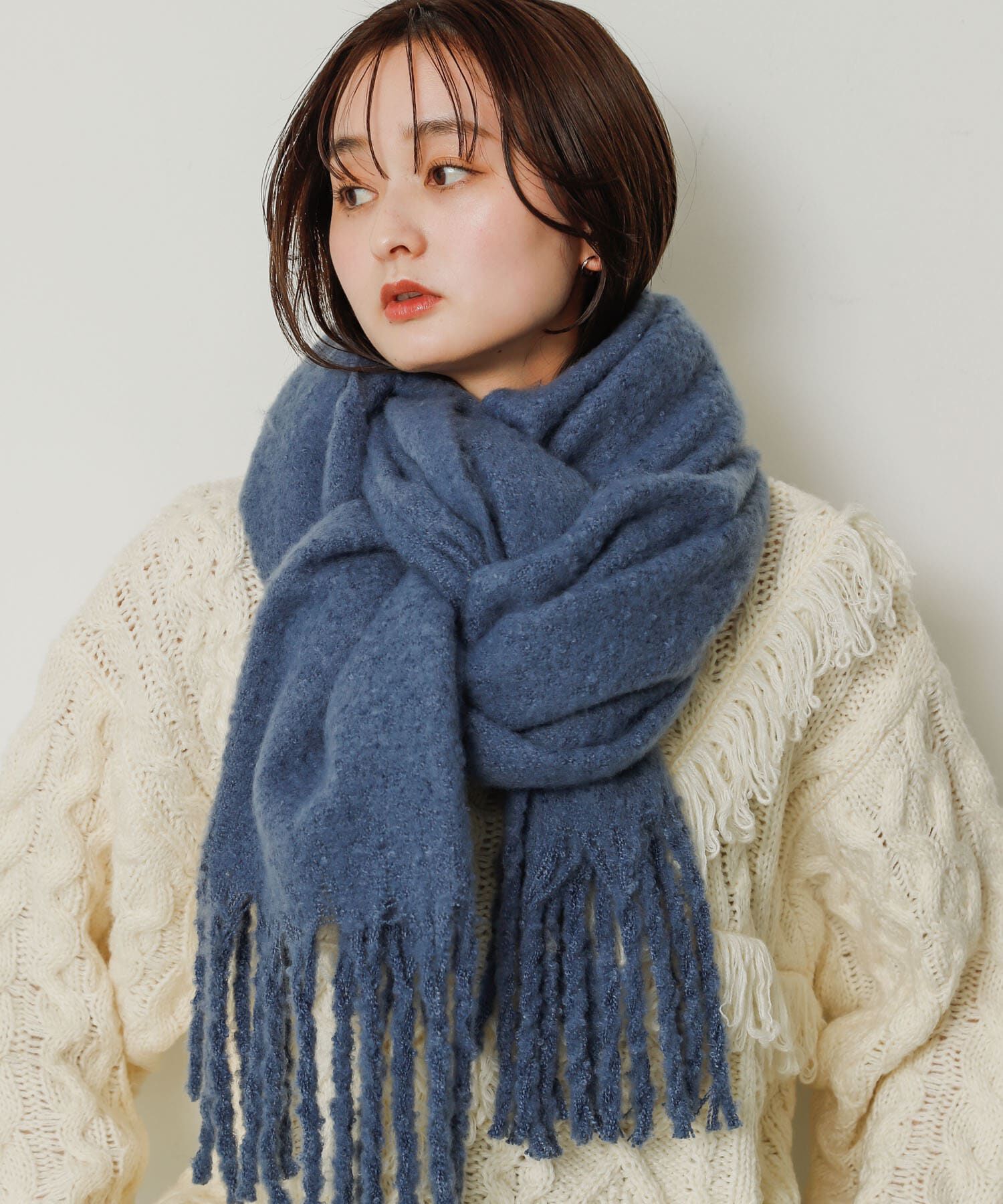 SENSE OF PLACE by URBAN RESEARCH「『ユニセックス』フリンジストール」|ストール|