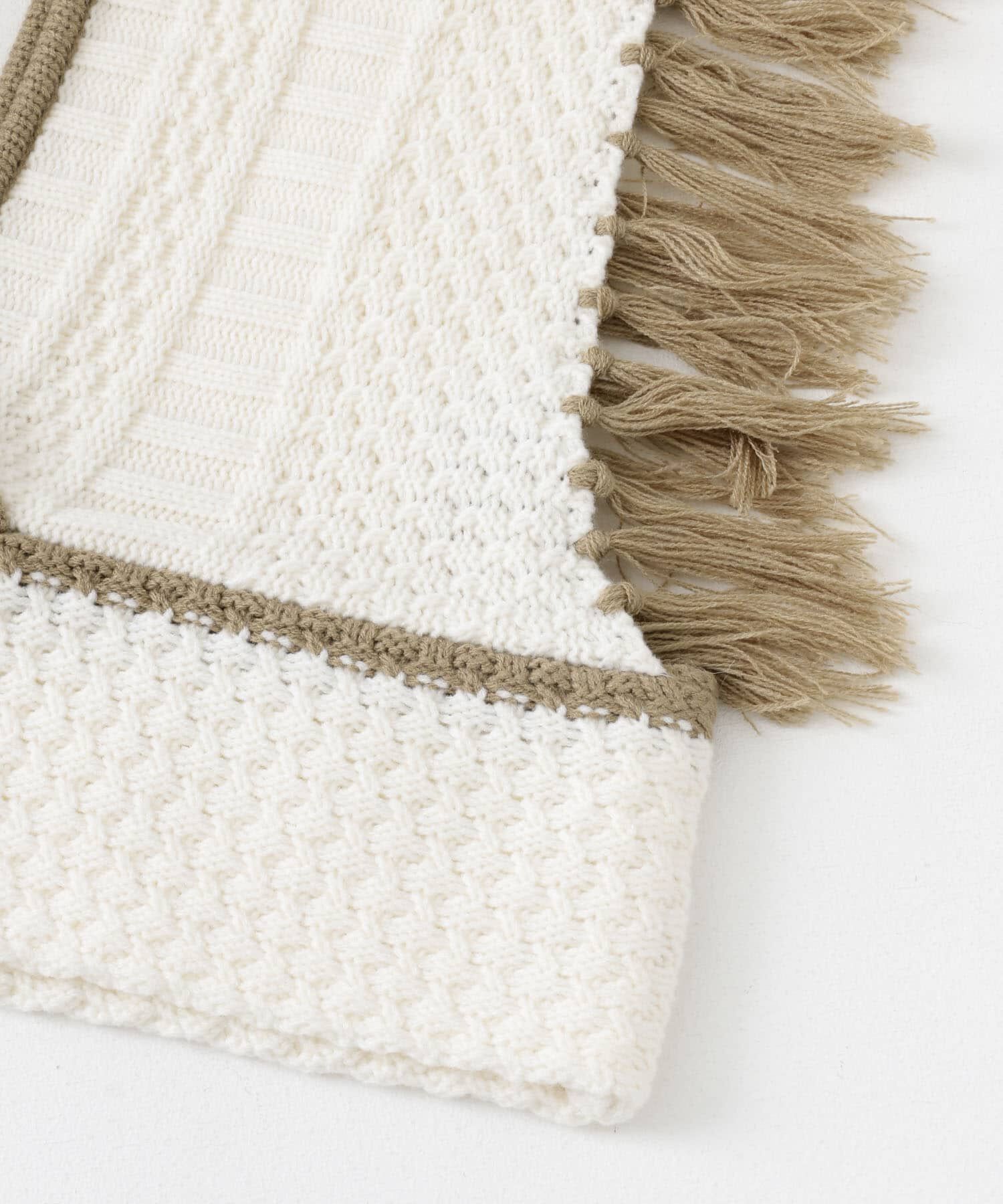 SENSE OF PLACE by URBAN RESEARCH「フリンジニットベスト」|ベスト・ジレ|