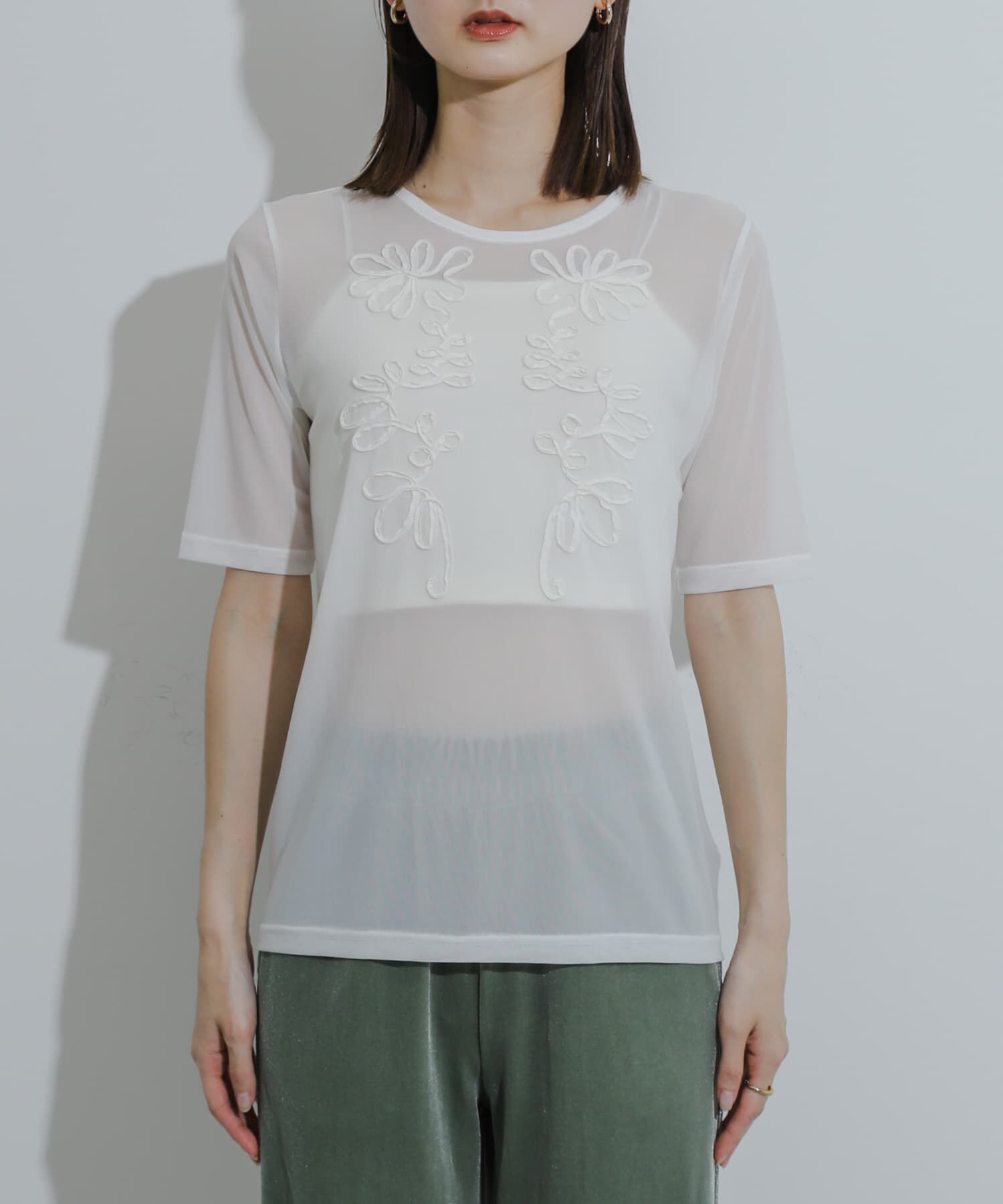 SENSE OF PLACE by URBAN RESEARCH「コードシシュウカットトップ」|Tシャツ・カットソー|