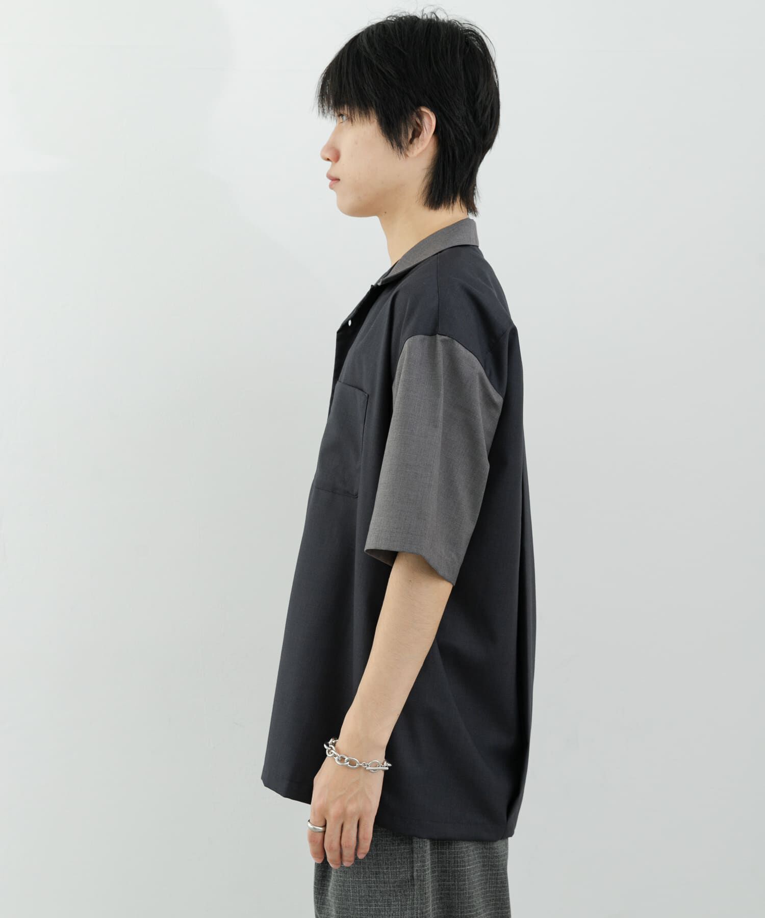 SENSE OF PLACE by URBAN RESEARCH「バイカラーオープンカラーショートスリーブシャツ」|シャツ・ブラウス|