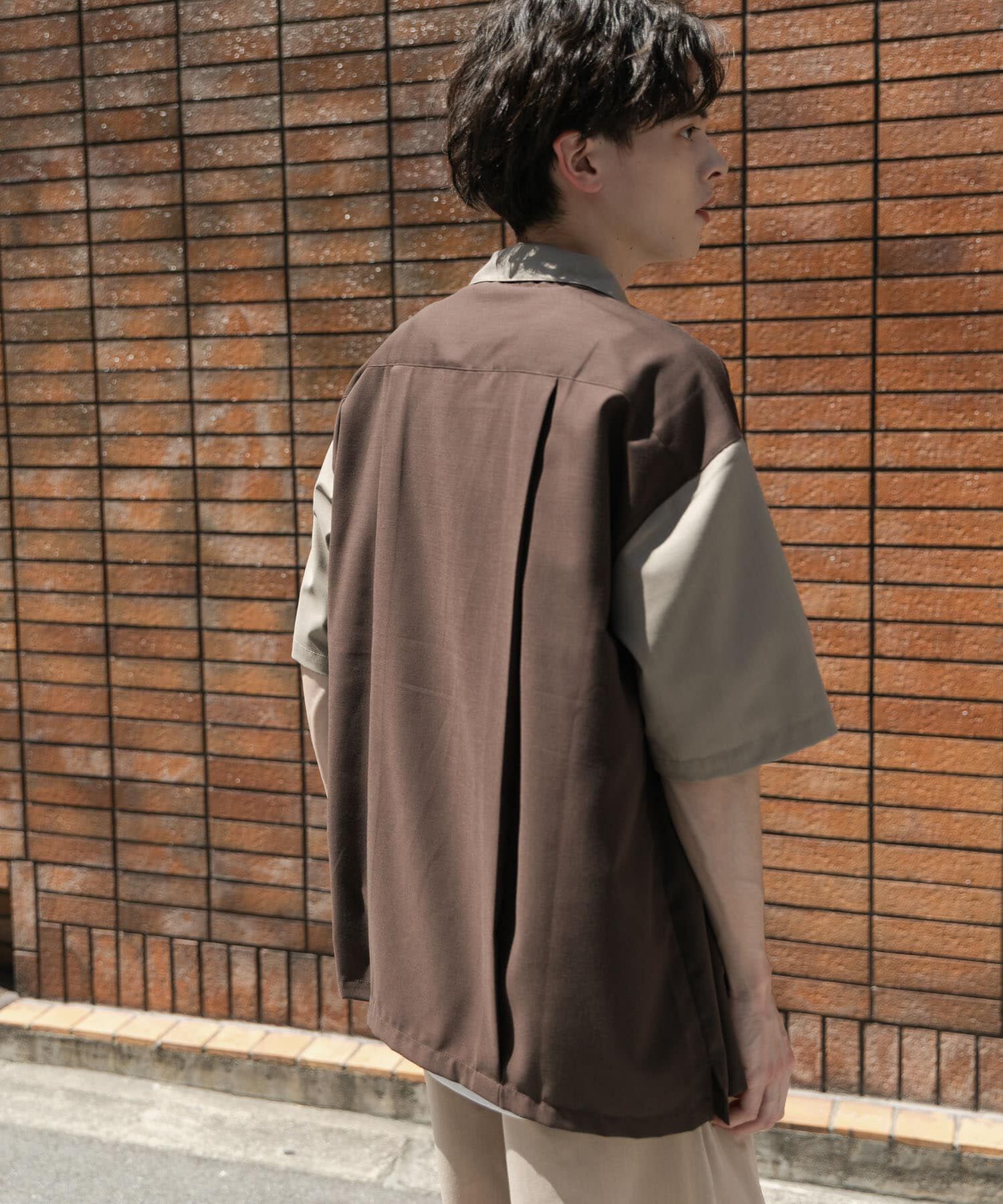 SENSE OF PLACE by URBAN RESEARCH「バイカラーオープンカラーショートスリーブシャツ」|シャツ・ブラウス|
