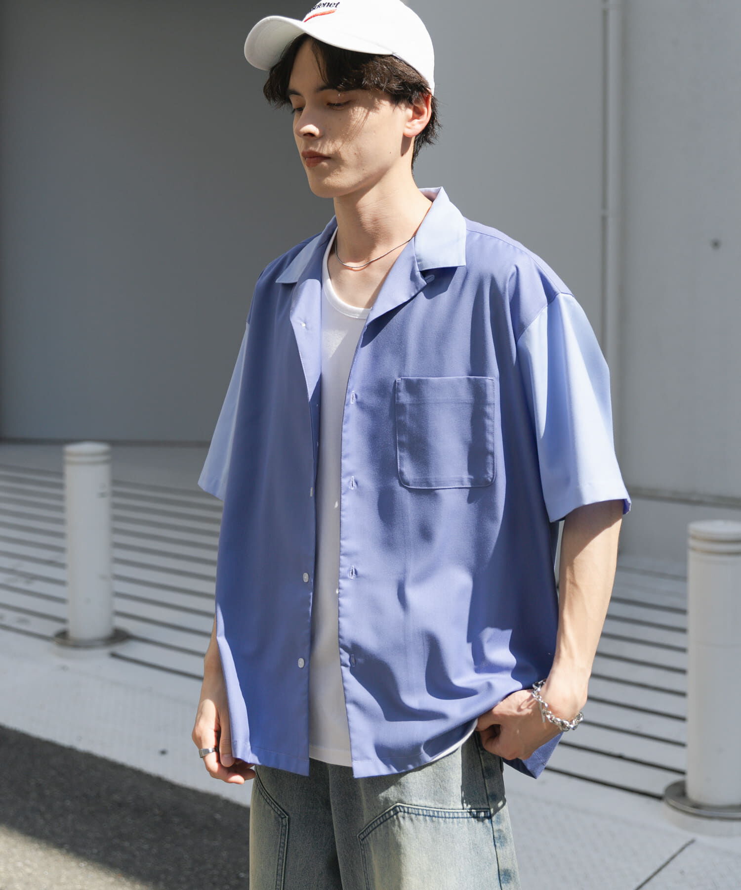 SENSE OF PLACE by URBAN RESEARCH「バイカラーオープンカラーショートスリーブシャツ」|シャツ・ブラウス|