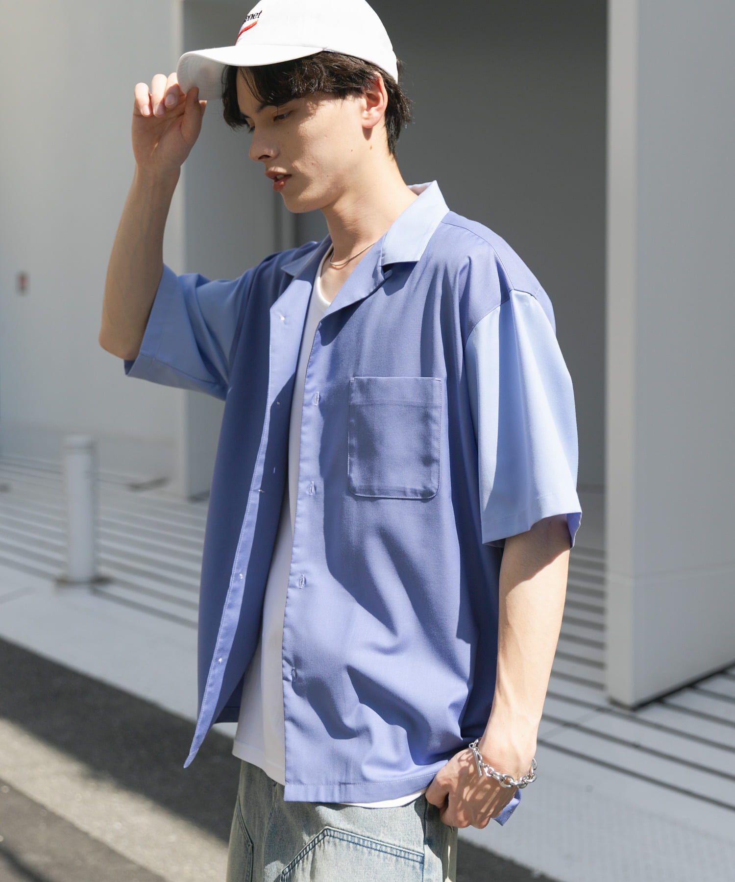 SENSE OF PLACE by URBAN RESEARCH「バイカラーオープンカラーショートスリーブシャツ」|シャツ・ブラウス|