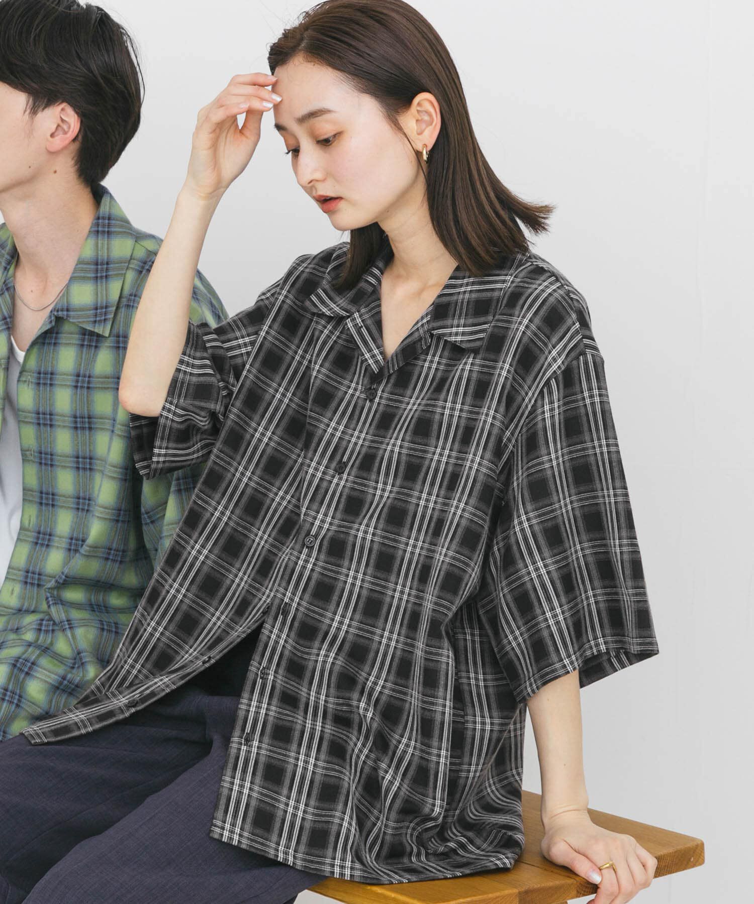 SENSE OF PLACE by URBAN RESEARCH「『ユニセックス』オンブレーチェックショートスリーブシャツ」|シャツ・ブラウス|