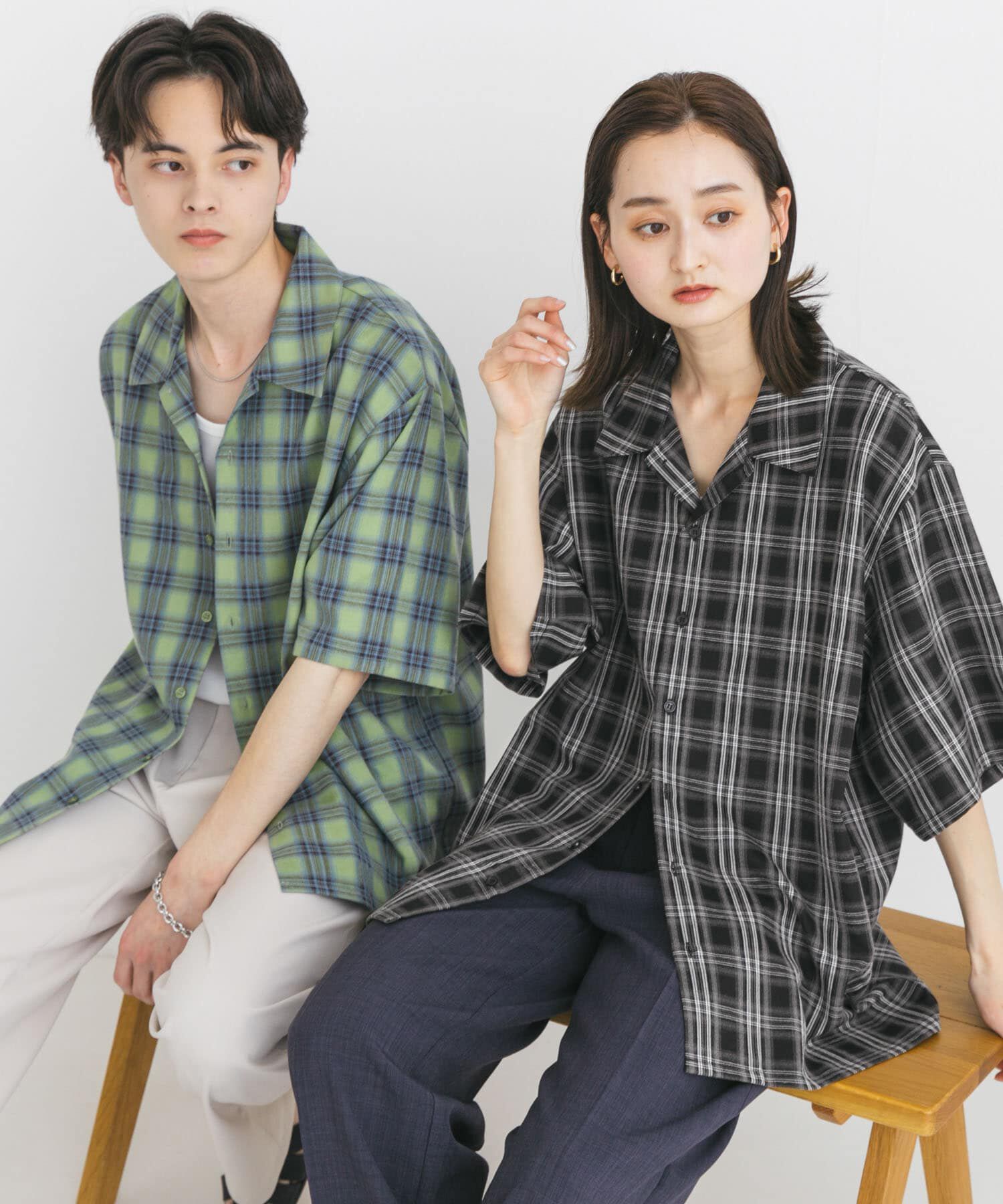 SENSE OF PLACE by URBAN RESEARCH「『ユニセックス』オンブレーチェックショートスリーブシャツ」|シャツ・ブラウス|