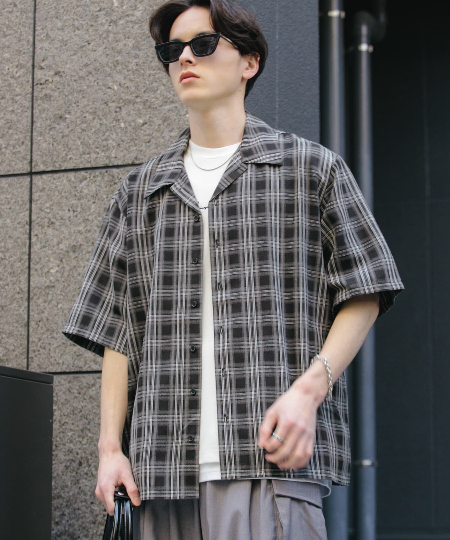 SENSE OF PLACE by URBAN RESEARCH「『ユニセックス』オンブレーチェックショートスリーブシャツ」|シャツ・ブラウス|