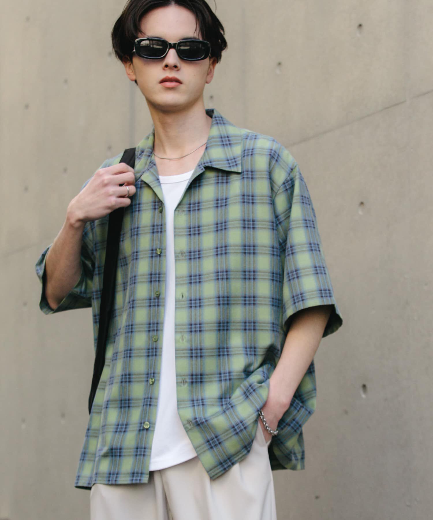 SENSE OF PLACE by URBAN RESEARCH「『ユニセックス』オンブレーチェックショートスリーブシャツ」|シャツ・ブラウス|