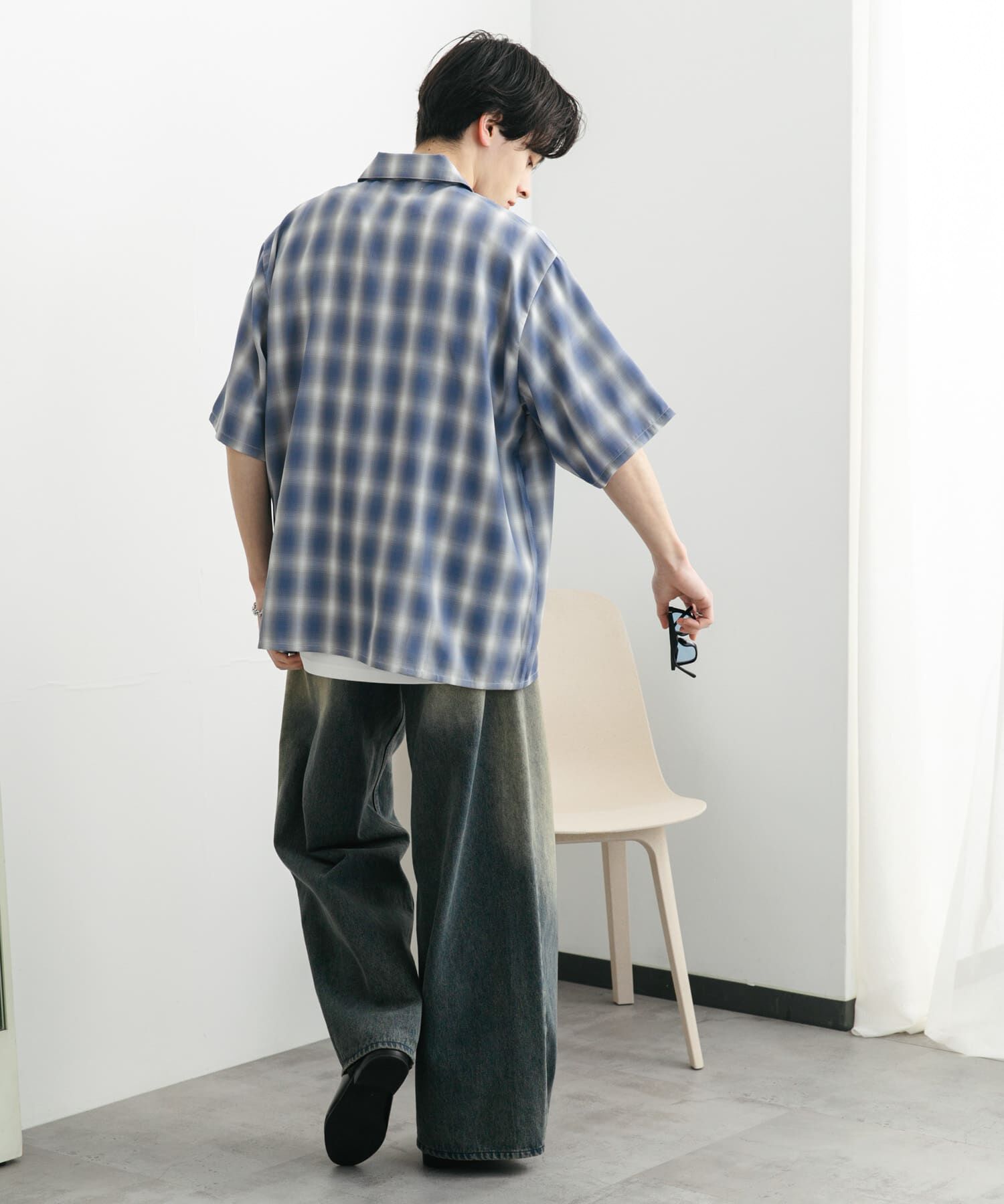 SENSE OF PLACE by URBAN RESEARCH「『ユニセックス』オンブレーチェックショートスリーブシャツ」|シャツ・ブラウス|