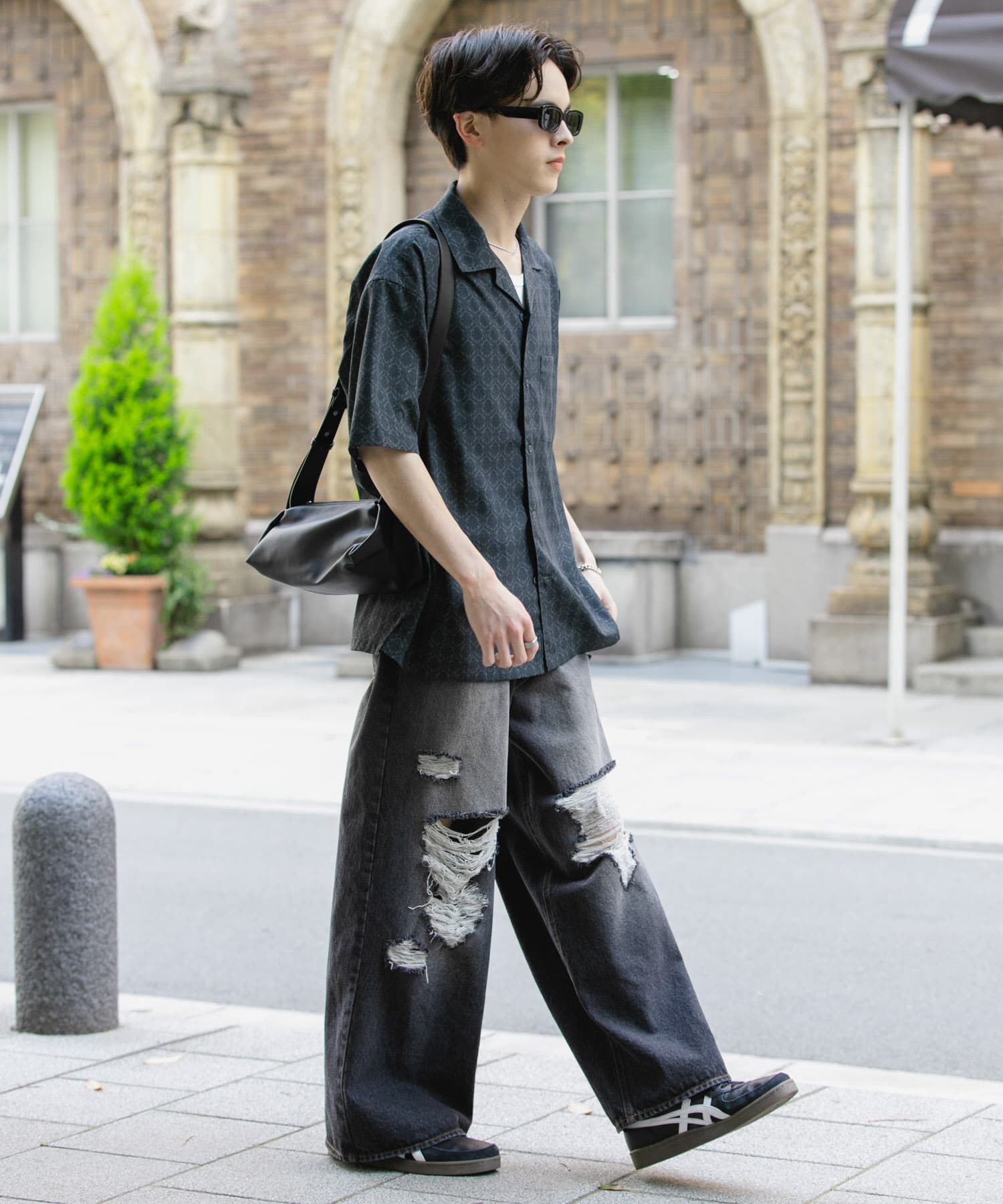 SENSE OF PLACE by URBAN RESEARCH「ダマスクオープンカラーショートスリーブシャツ」|シャツ・ブラウス|