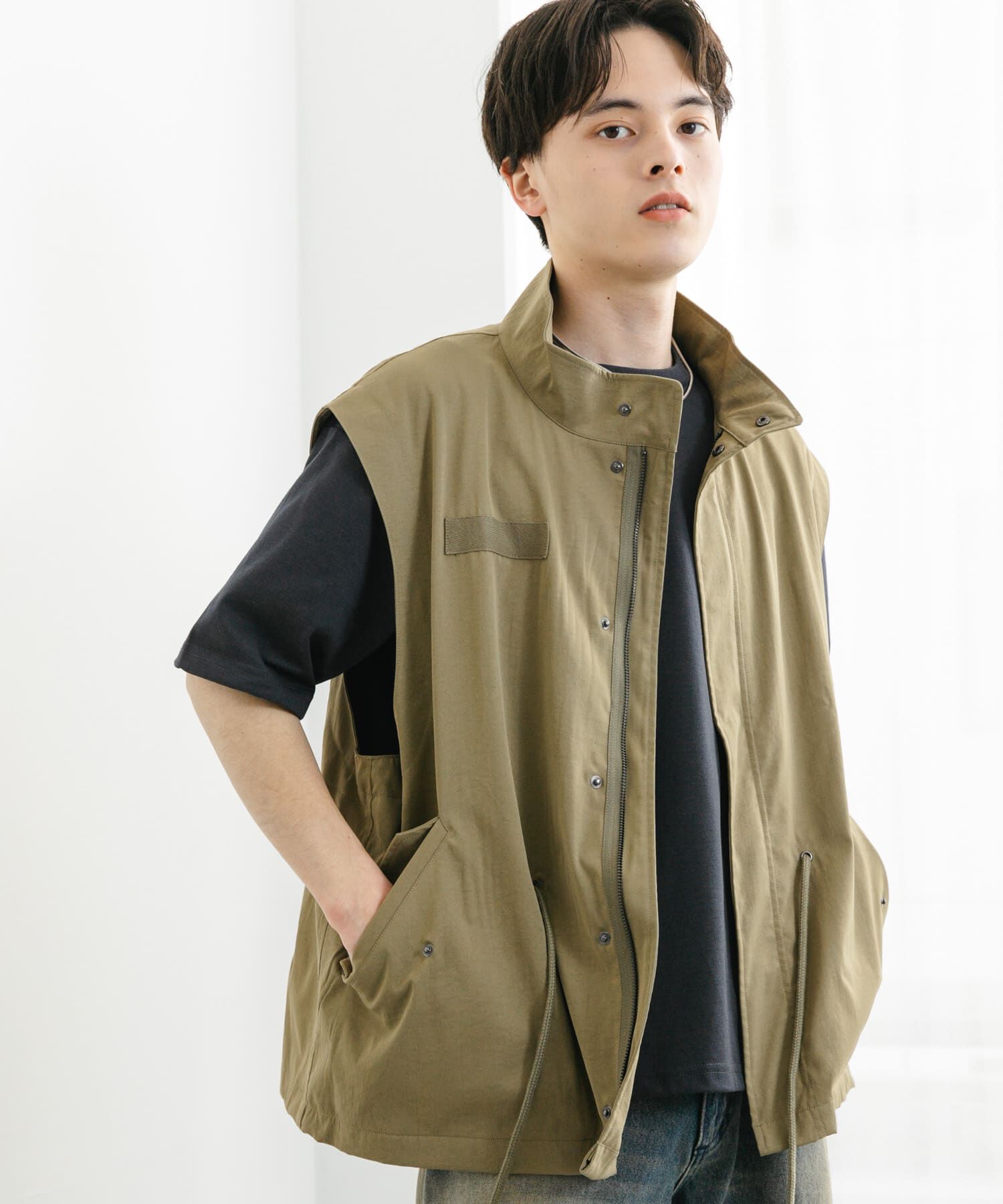 SENSE OF PLACE by URBAN RESEARCH「ルーズモッズベスト」|ミリタリージャケット|