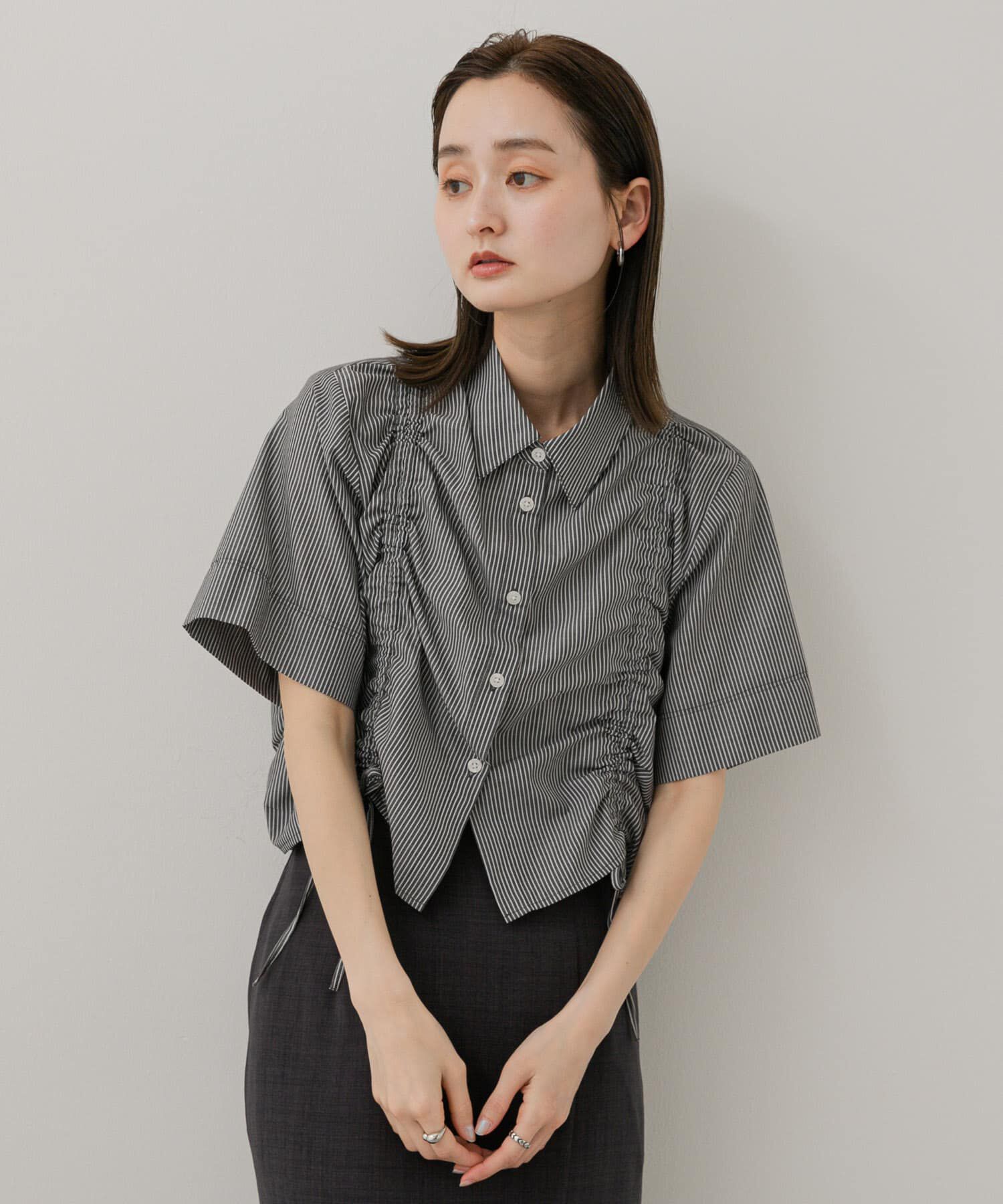 SENSE OF PLACE by URBAN RESEARCH「クロップドシャーリングシャツ(半袖)」|シャツ・ブラウス|