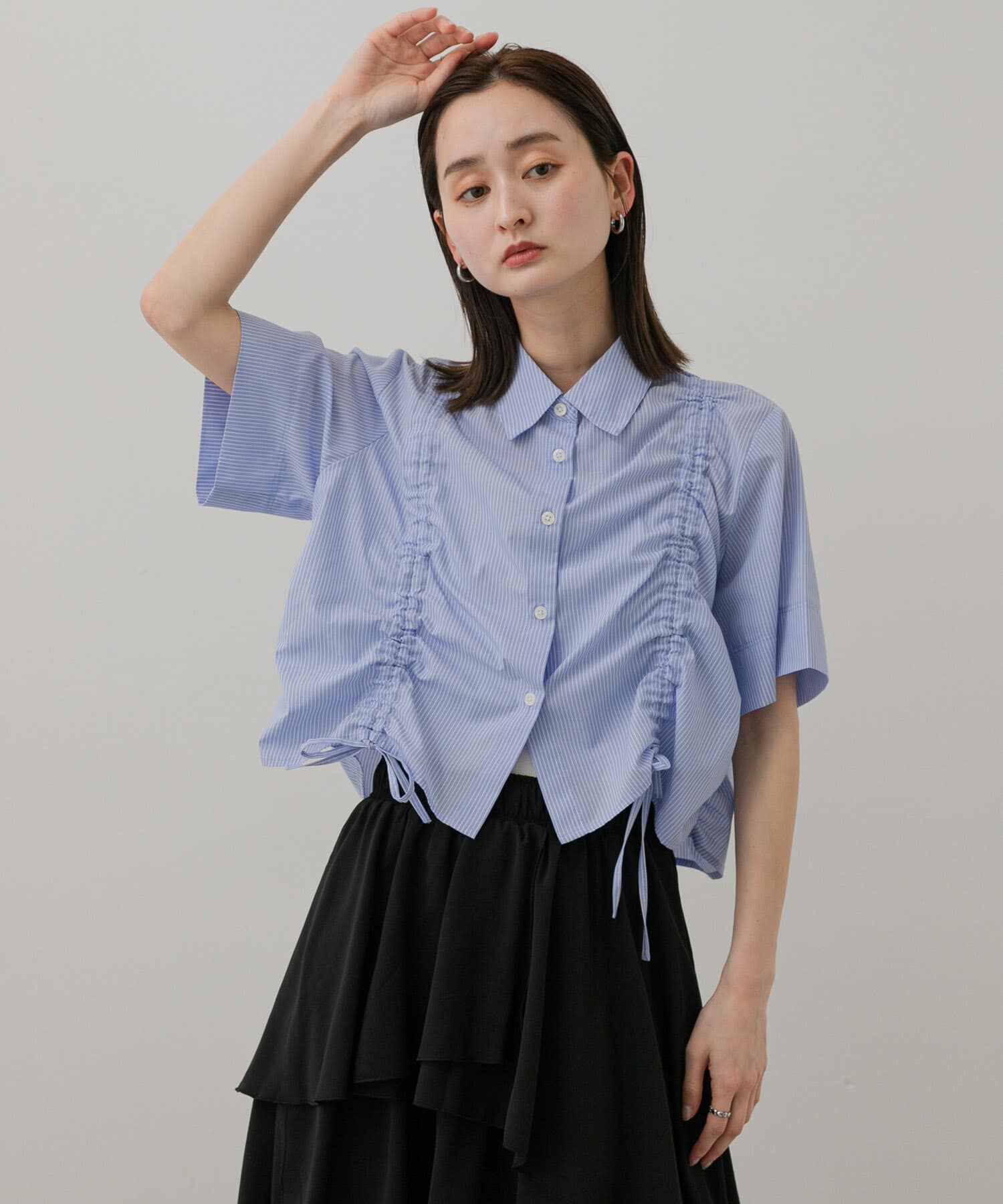 SENSE OF PLACE by URBAN RESEARCH「クロップドシャーリングシャツ(半袖)」|シャツ・ブラウス|