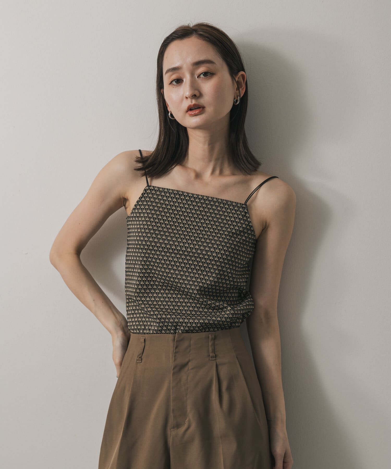 SENSE OF PLACE by URBAN RESEARCH「パターンダブルストラップキャミ」|キャミソール|