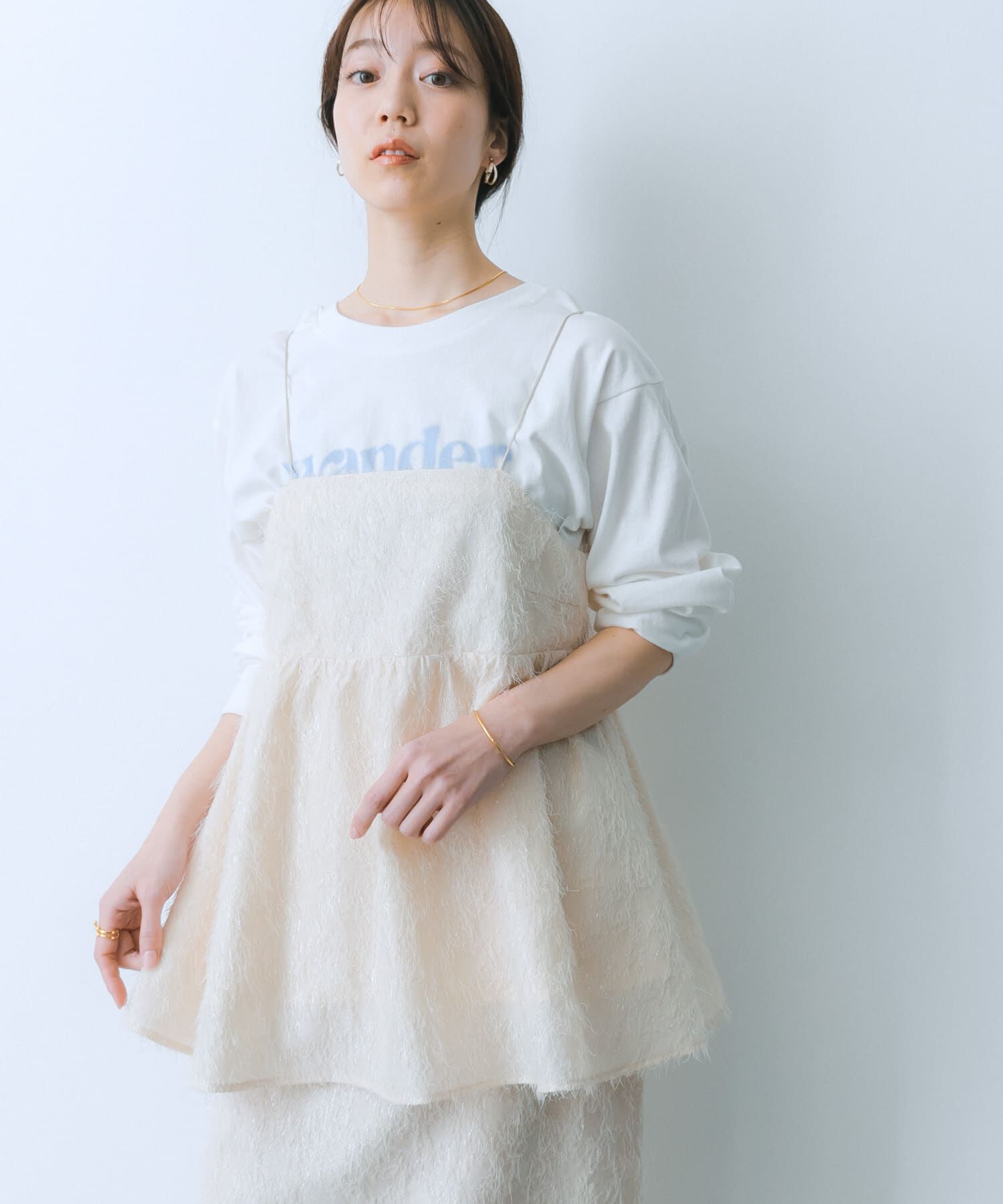 SENSE OF PLACE by URBAN RESEARCH「ジャガードフリンジキャミソールトップ」|キャミソール|