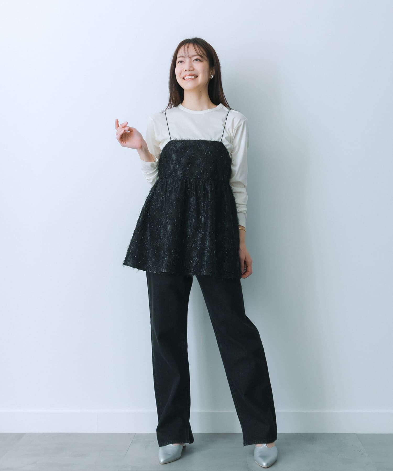 SENSE OF PLACE by URBAN RESEARCH「ジャガードフリンジキャミソールトップ」|キャミソール|