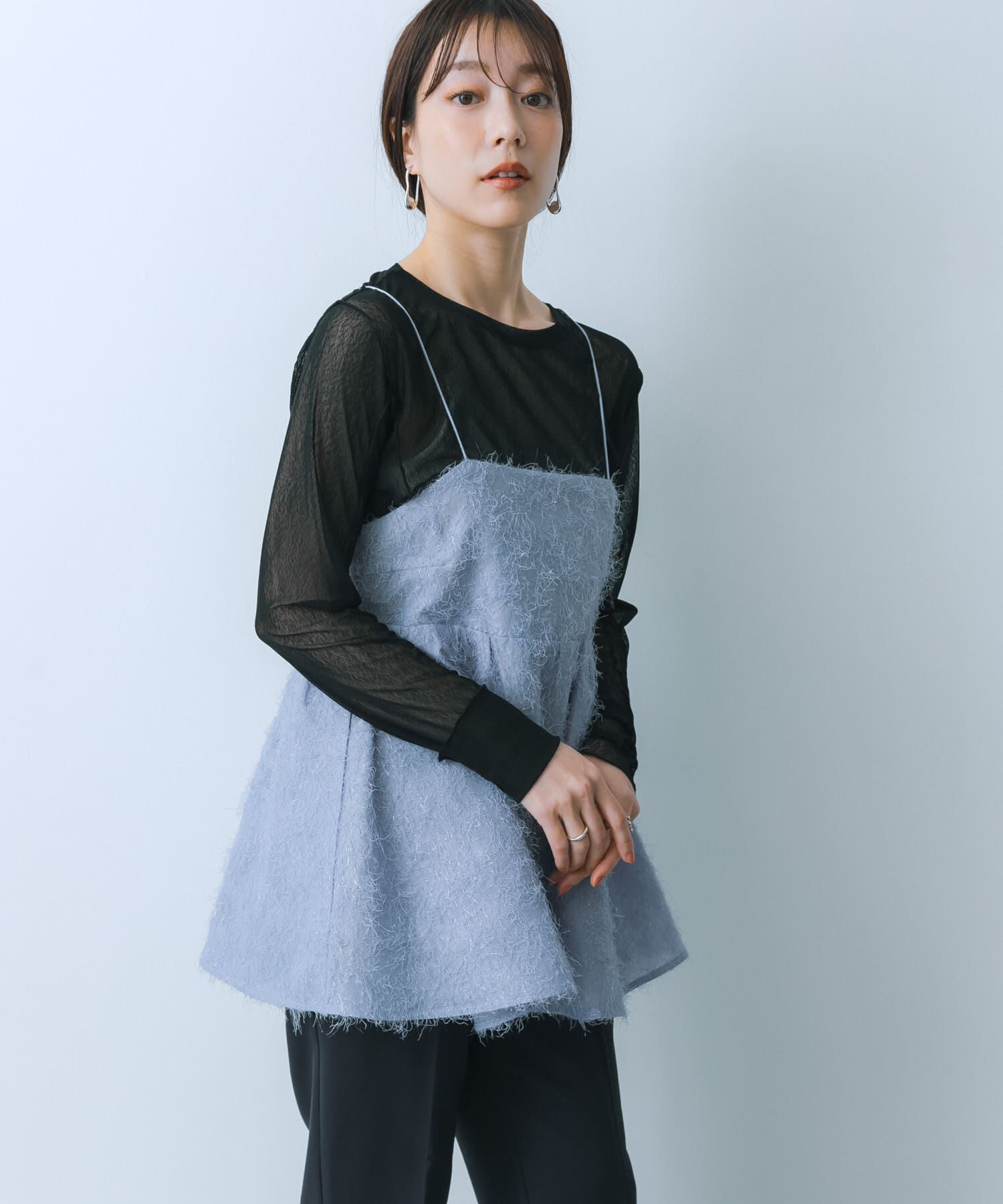 SENSE OF PLACE by URBAN RESEARCH「ジャガードフリンジキャミソールトップ」|キャミソール|