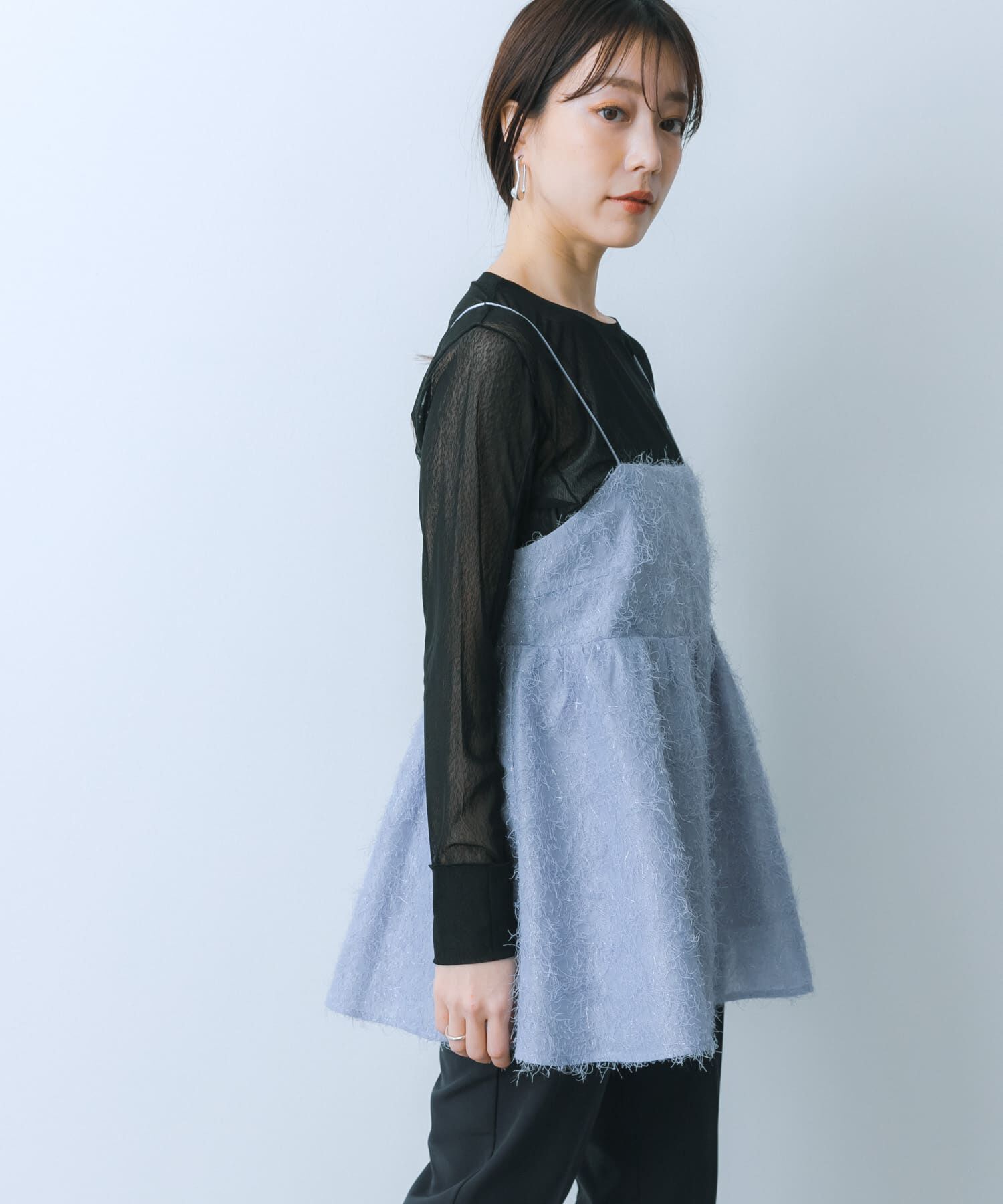 SENSE OF PLACE by URBAN RESEARCH「ジャガードフリンジキャミソールトップ」|キャミソール|