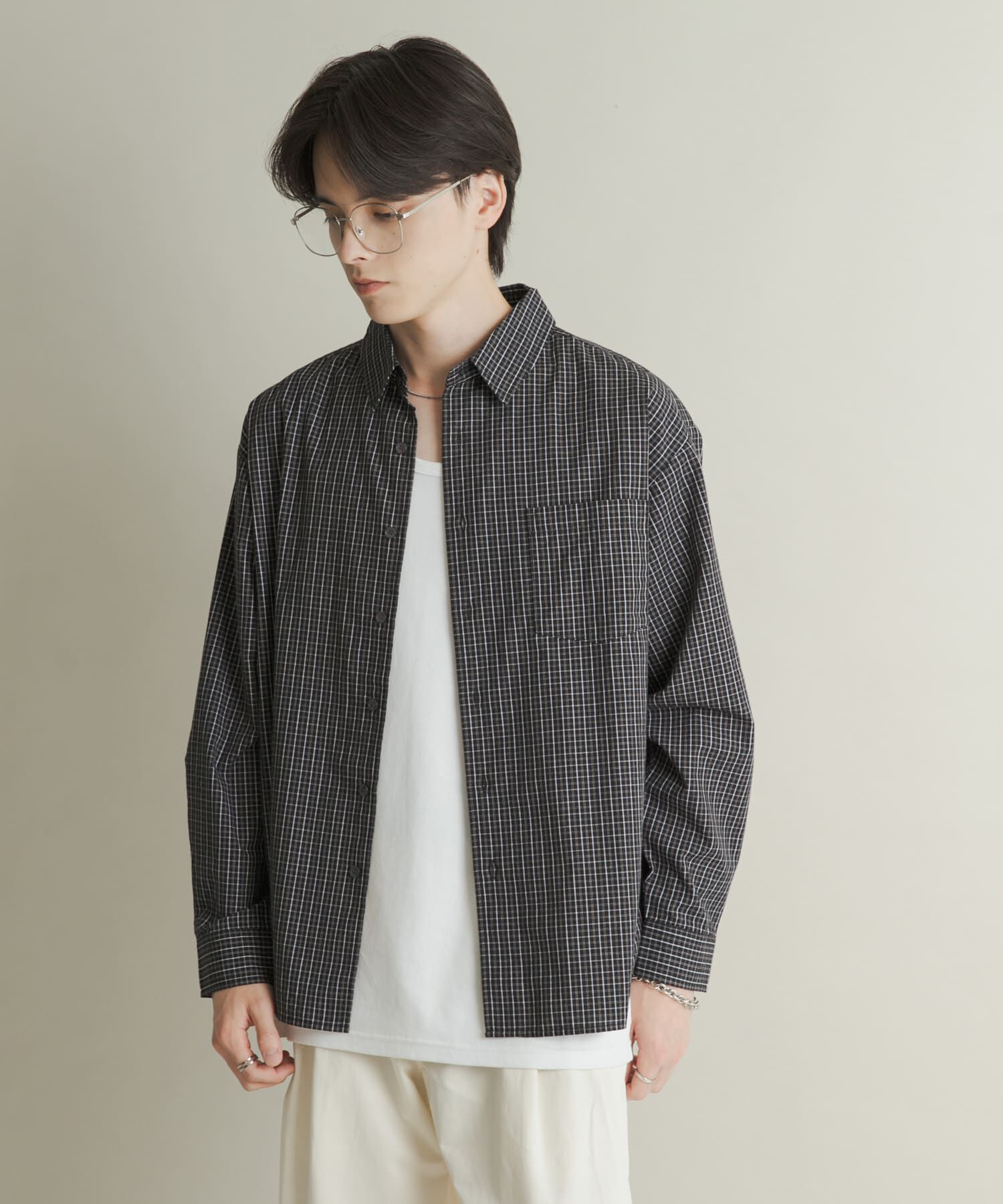 SENSE OF PLACE by URBAN RESEARCH「マイクログラフチェックロングスリーブシャツ」|シャツ・ブラウス|