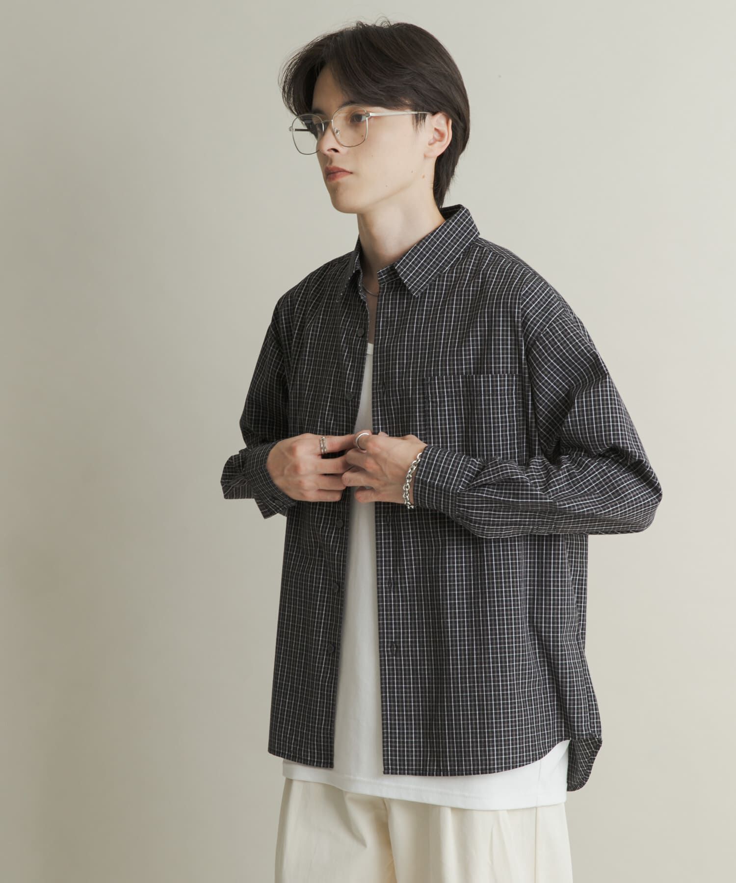 SENSE OF PLACE by URBAN RESEARCH「マイクログラフチェックロングスリーブシャツ」|シャツ・ブラウス|