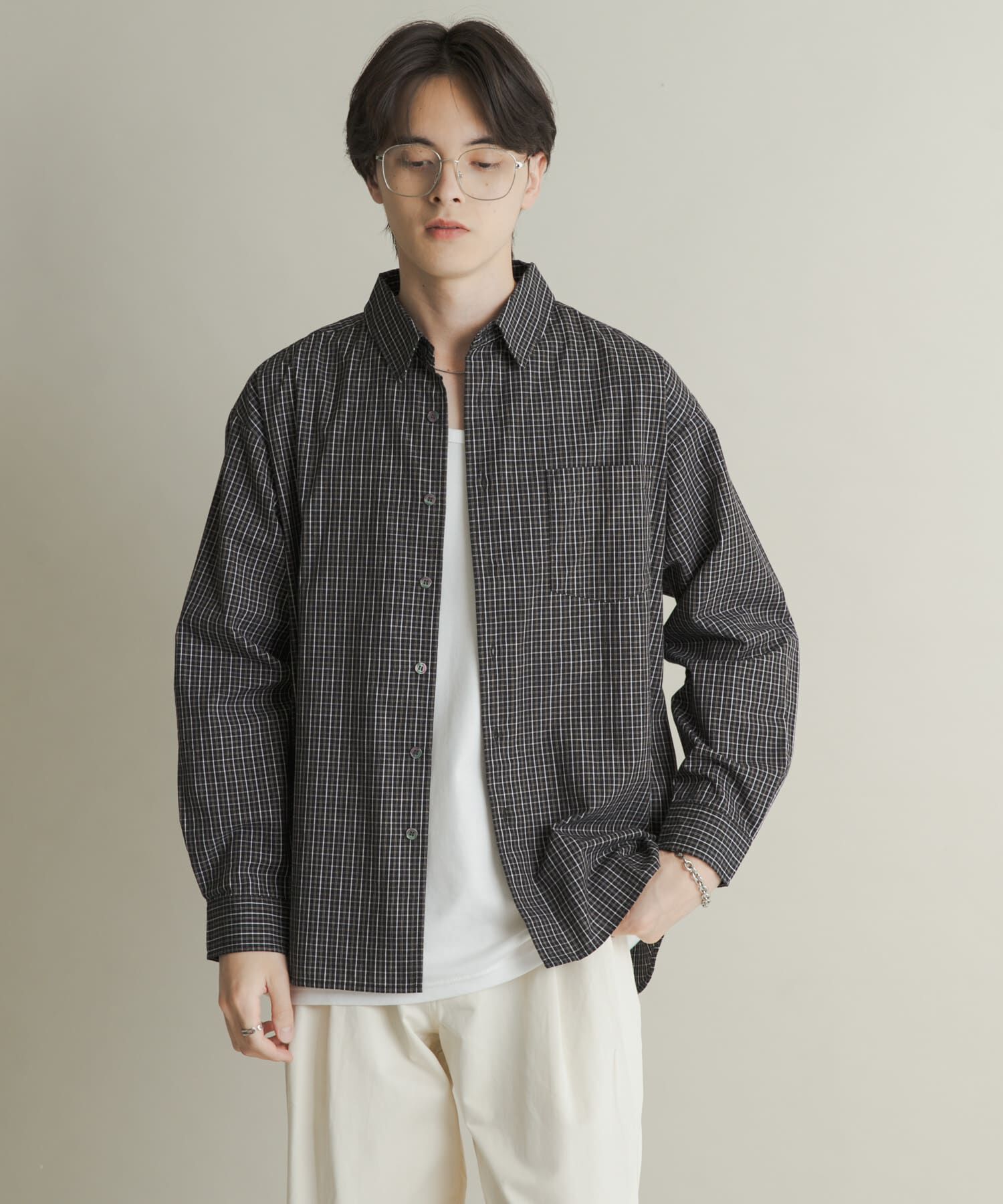 SENSE OF PLACE by URBAN RESEARCH「マイクログラフチェックロングスリーブシャツ」|シャツ・ブラウス|