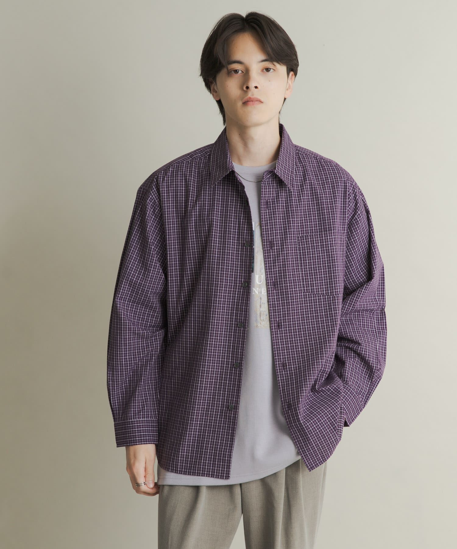 SENSE OF PLACE by URBAN RESEARCH「マイクログラフチェックロングスリーブシャツ」|シャツ・ブラウス|