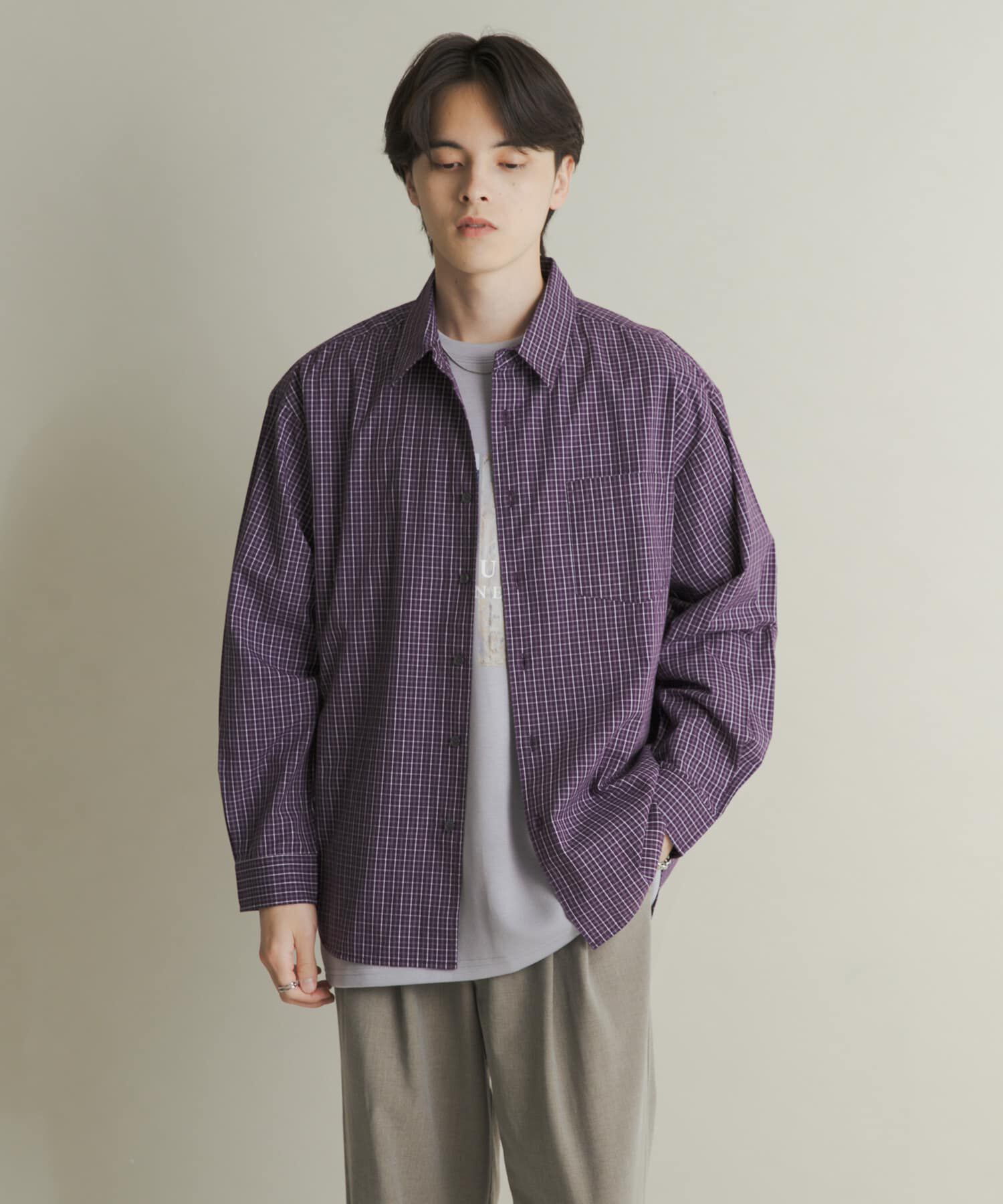 SENSE OF PLACE by URBAN RESEARCH「マイクログラフチェックロングスリーブシャツ」|シャツ・ブラウス|