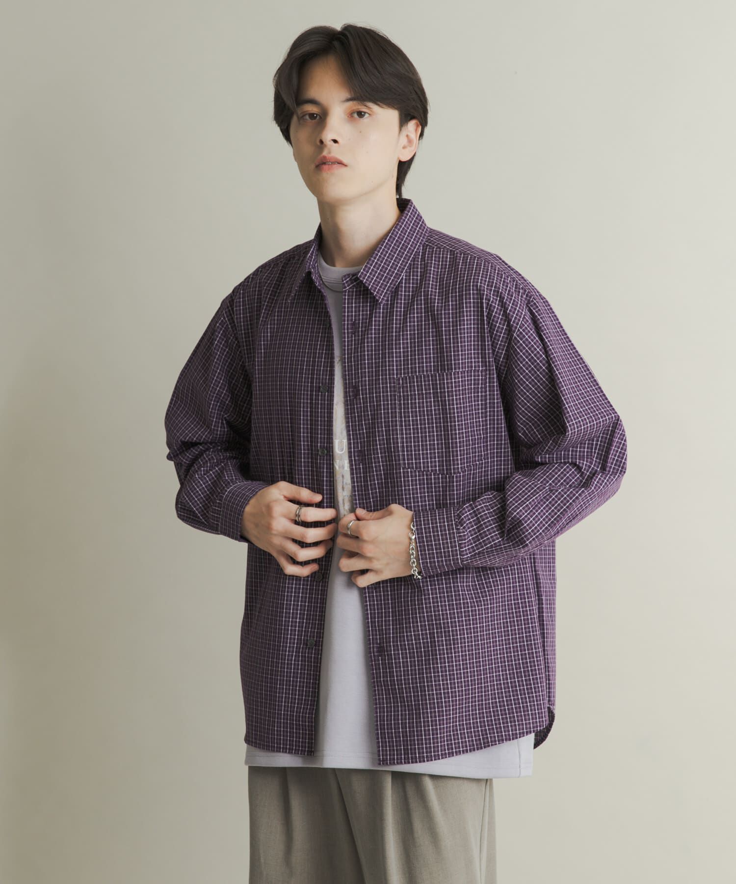 SENSE OF PLACE by URBAN RESEARCH「マイクログラフチェックロングスリーブシャツ」|シャツ・ブラウス|