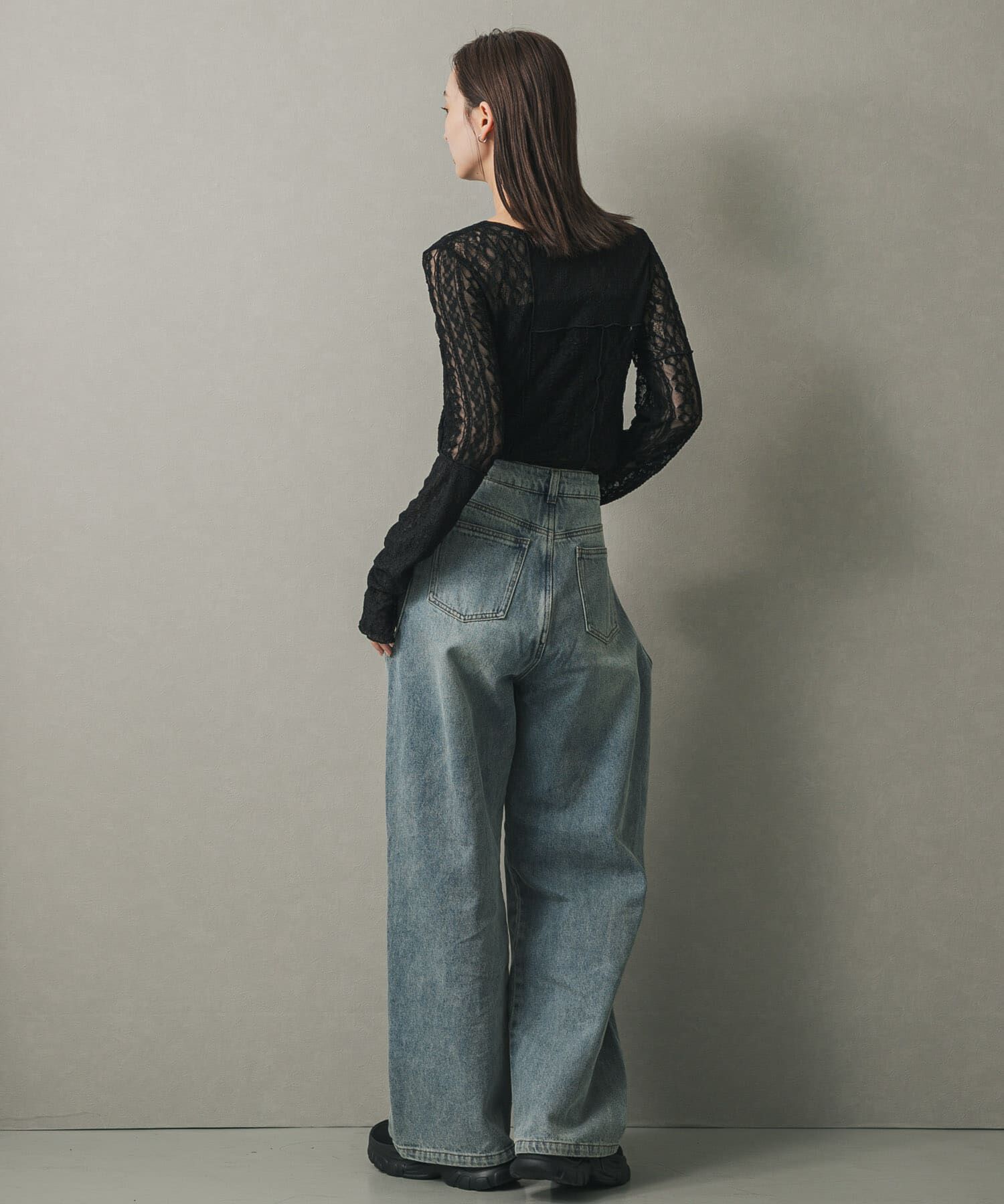 SENSE OF PLACE by URBAN RESEARCH「パッチワークレーストップ」|Tシャツ・カットソー|