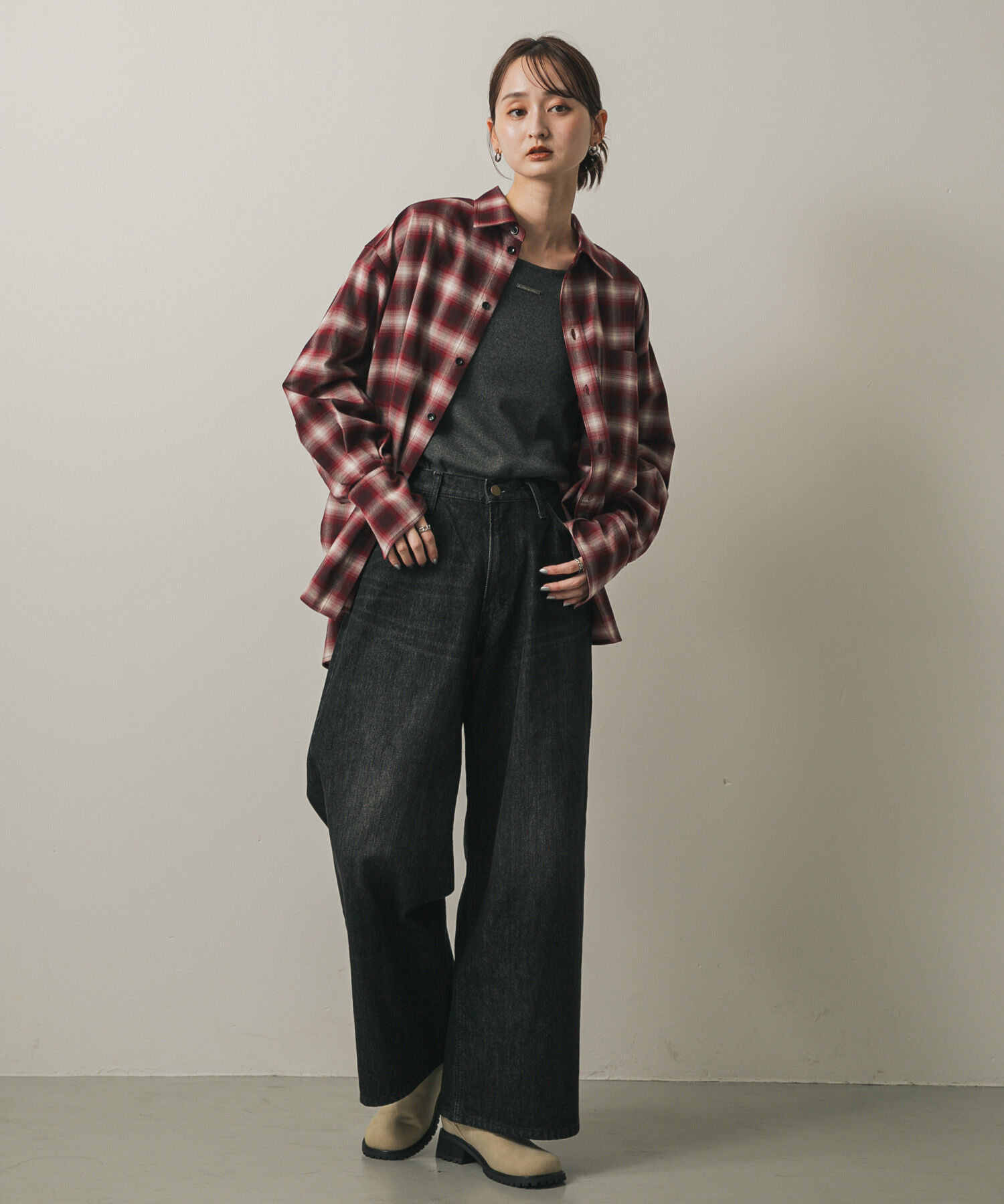 SENSE OF PLACE by URBAN RESEARCH「オンブレチェックルーズシャツ」|シャツ・ブラウス|